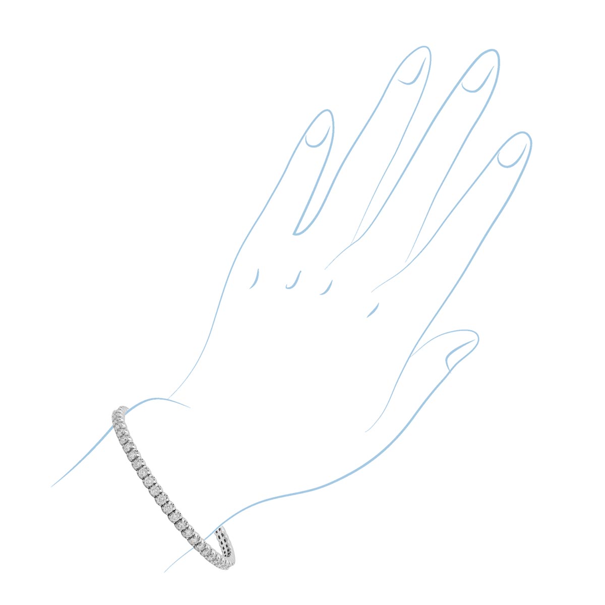 Diamond Bracelet in 14kt White Gold (4ct tw)