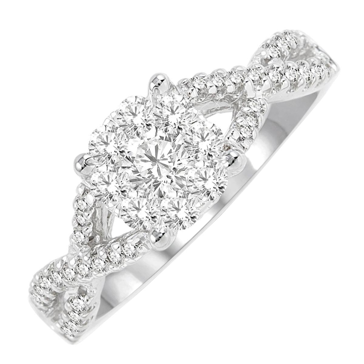 Lovebright Diamond Engagement Ring in 14kt White Gold (5/8ct tw)