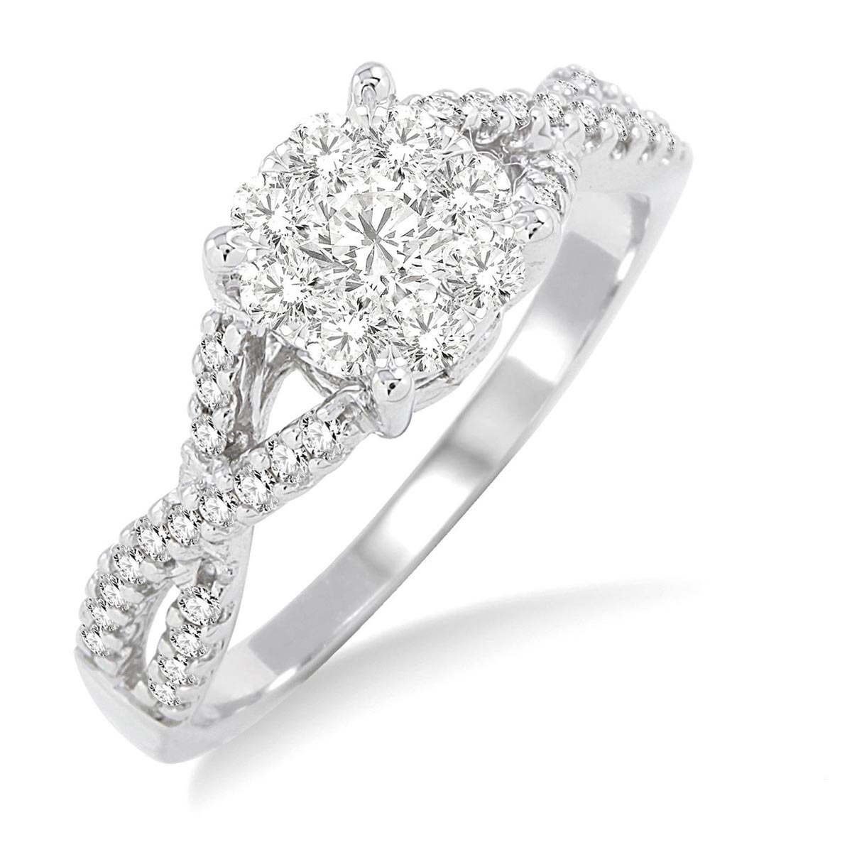 Lovebright Diamond Engagement Ring in 14kt White Gold (5/8ct tw)