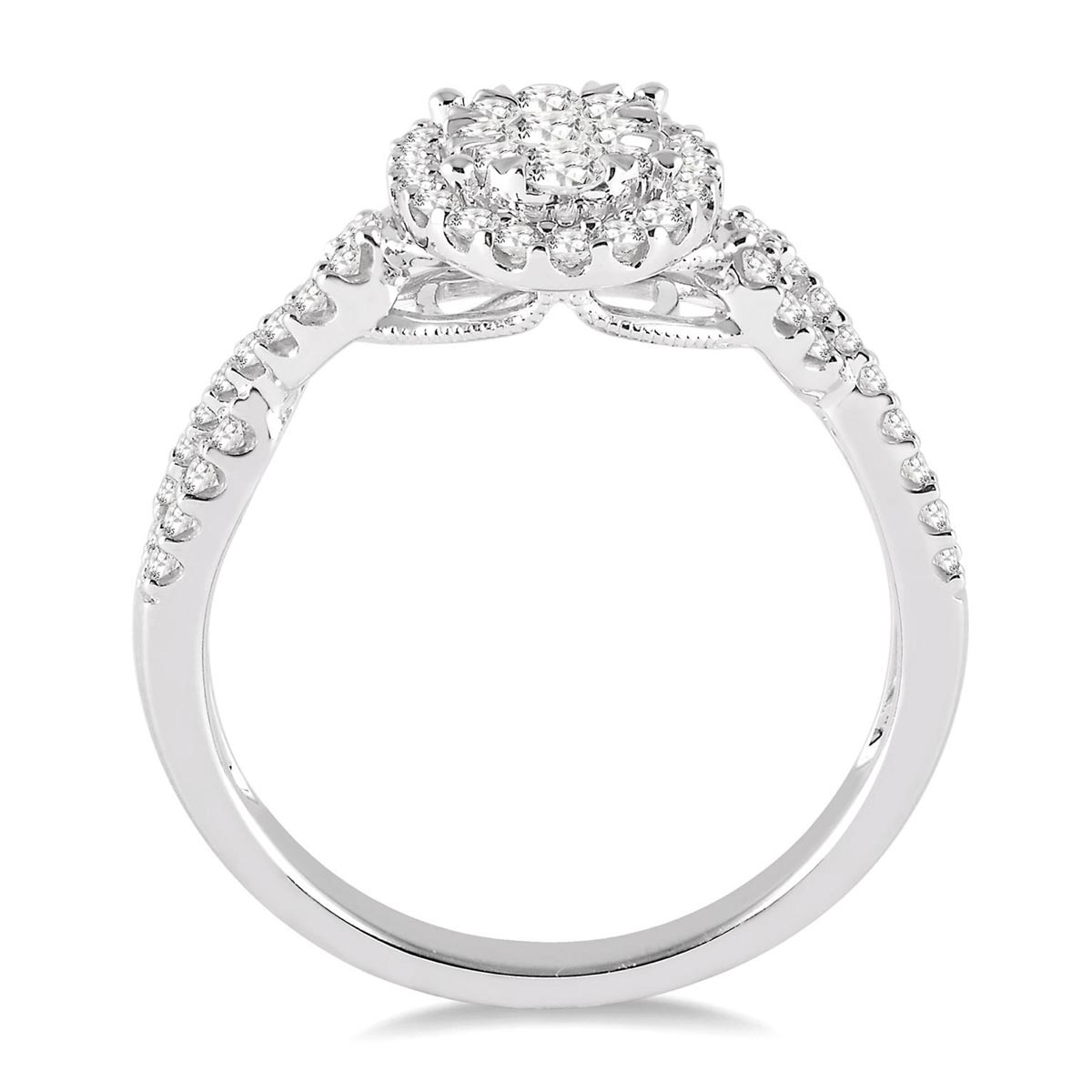 Lovebright Oval Diamond Engagement Ring in 14kt White Gold (5/8ct tw)