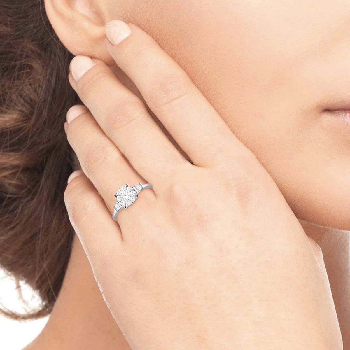 Lovebright Diamond Engagement Ring in 14kt White Gold (3/4ct tw)
