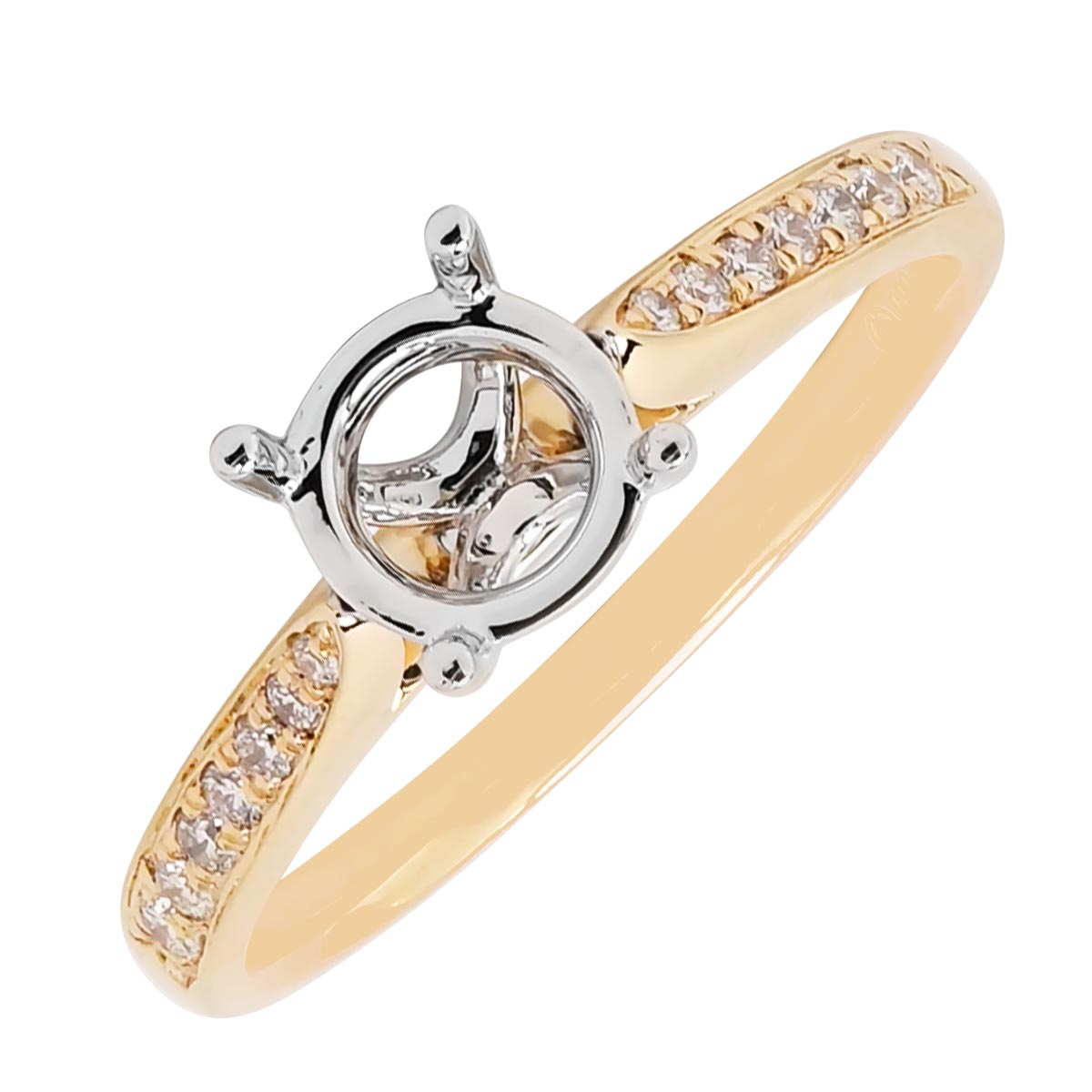 Daydream Diamond Engagement Ring Setting in 14kt Yellow Gold