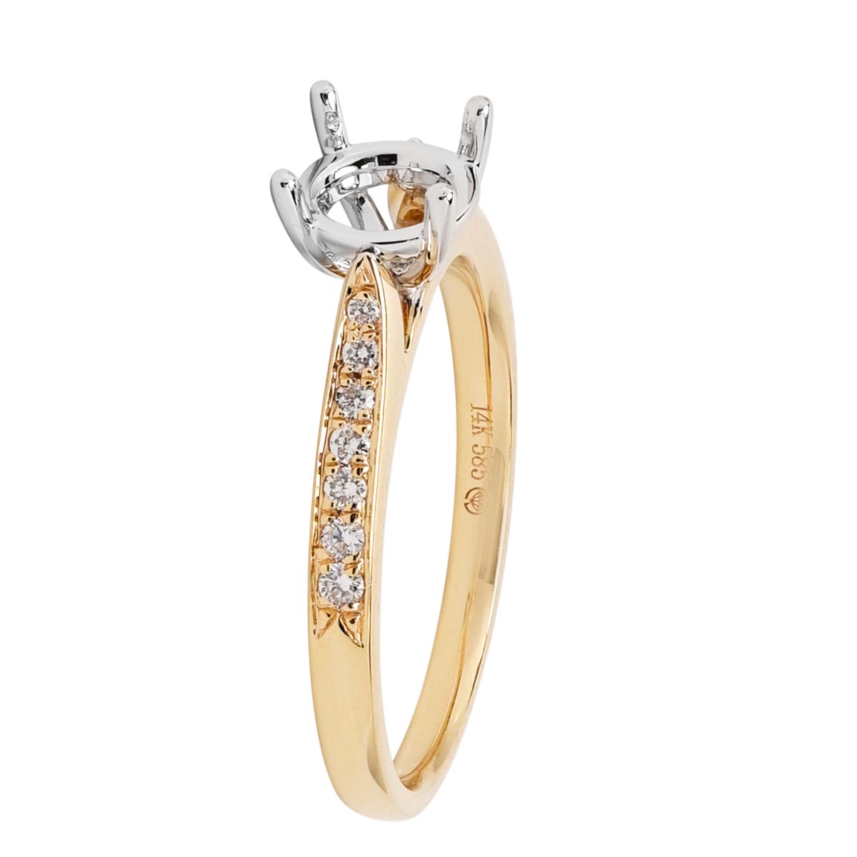 Daydream Diamond Engagement Ring Setting in 14kt Yellow Gold