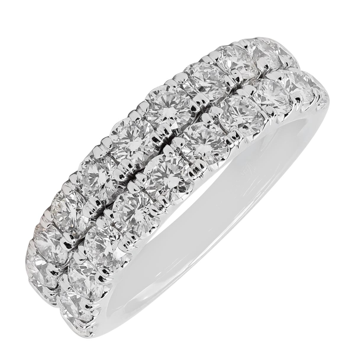 Diamond Two Row Band in 14kt White Gold (2ct tw)