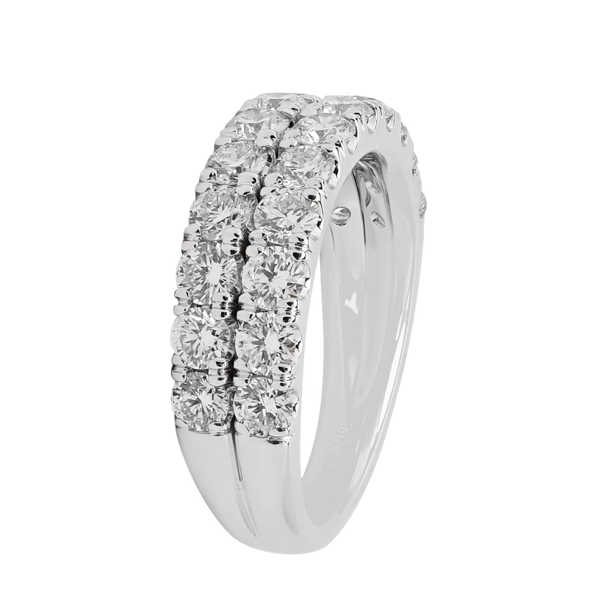 Diamond Two Row Band in 14kt White Gold (2ct tw)