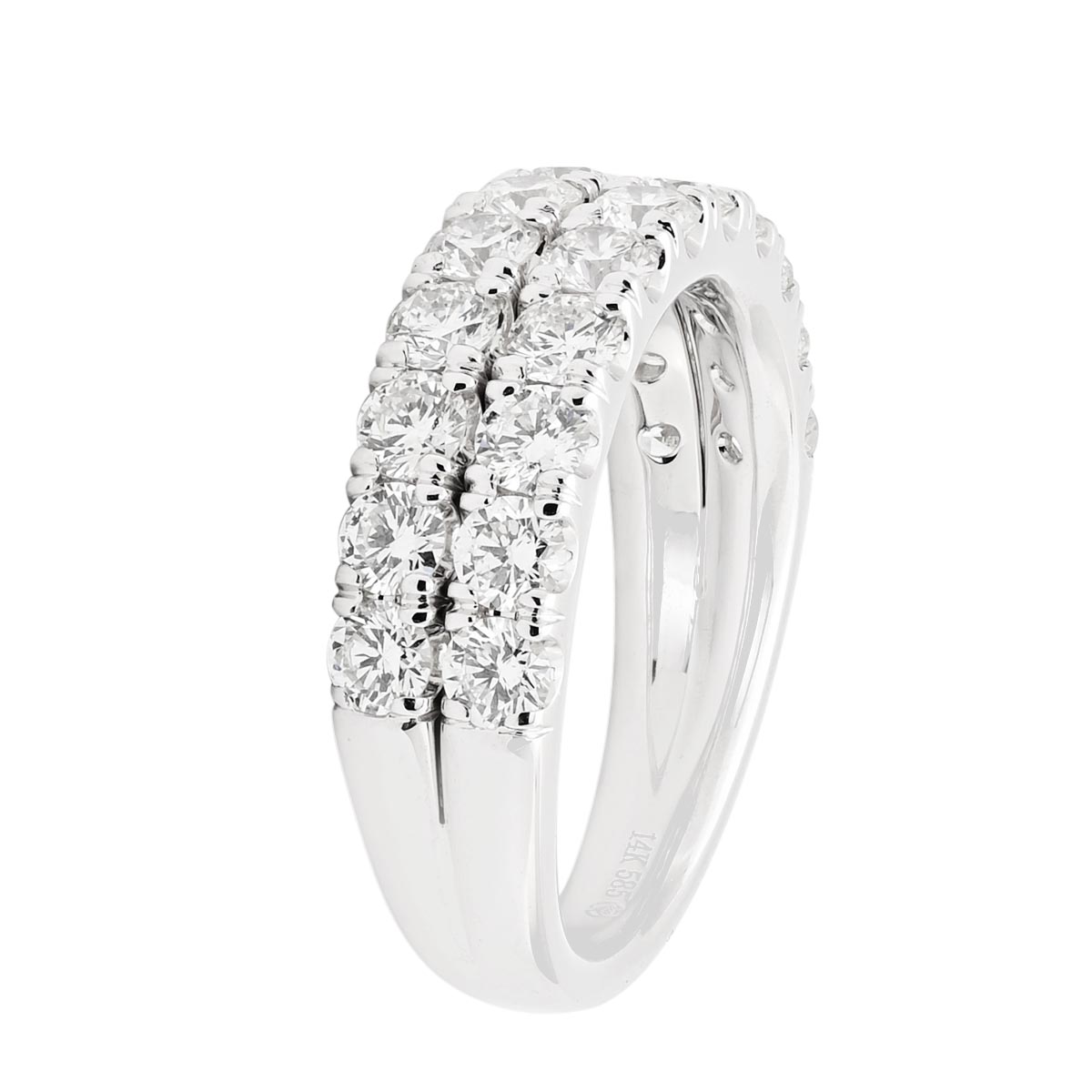 Diamond Two Row Band in 14kt White Gold (2ct tw)
