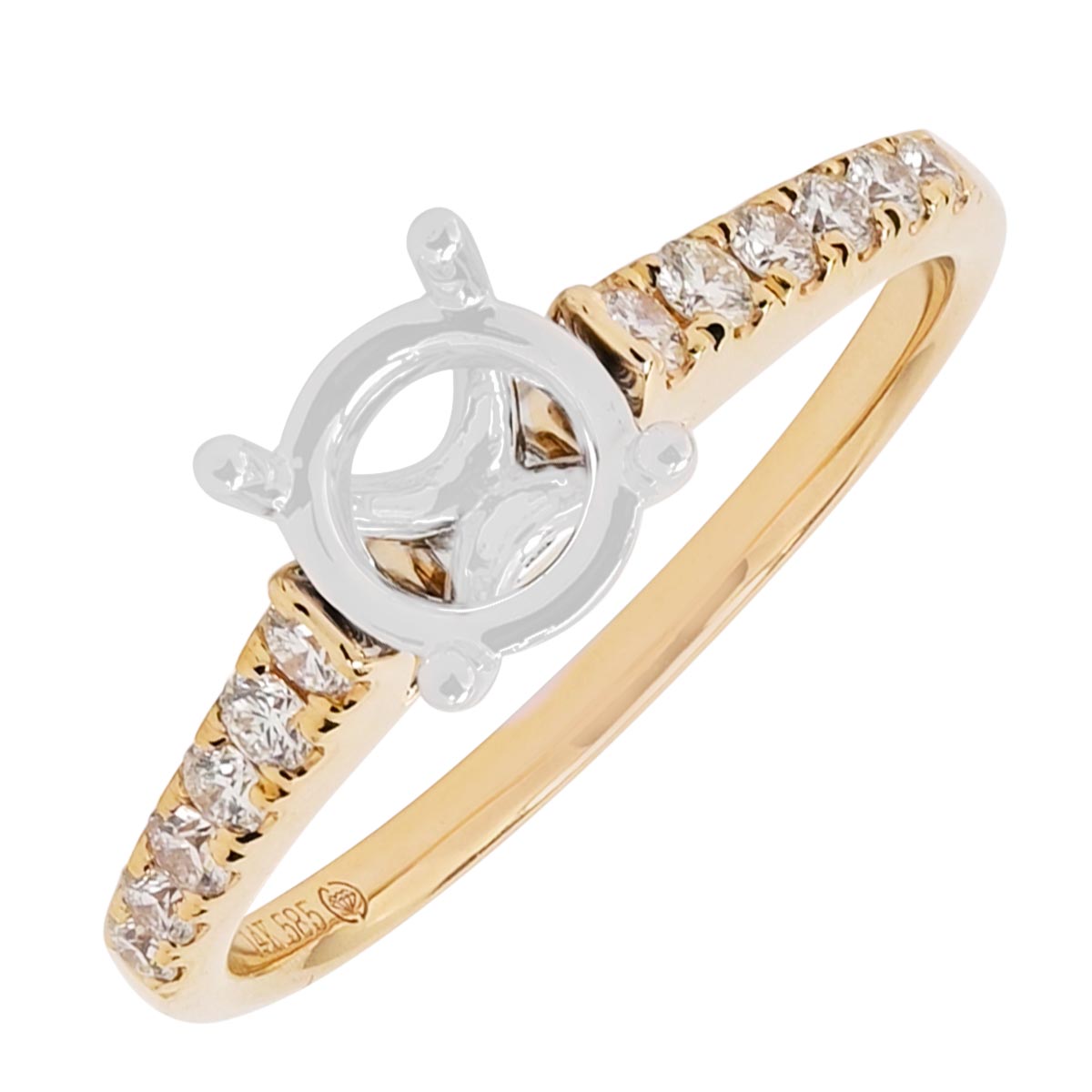 Daydream Diamond Engagement Ring Setting in 14kt Yellow Gold (1/4ct tw)