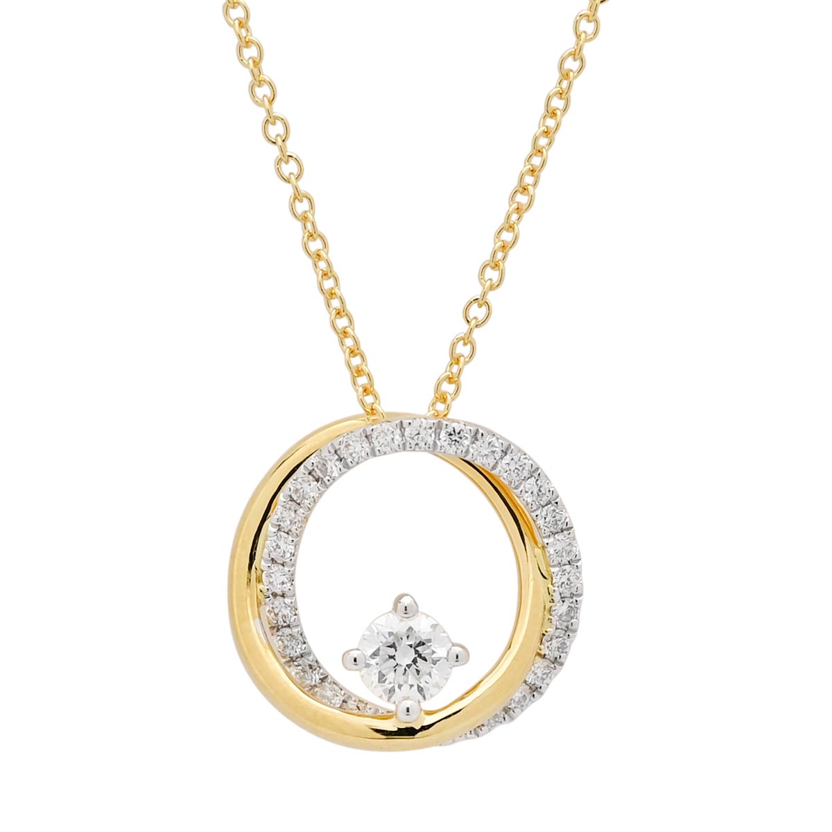 Diamond Circle Necklace in 18kt Yellow Gold (1/3ct tw)
