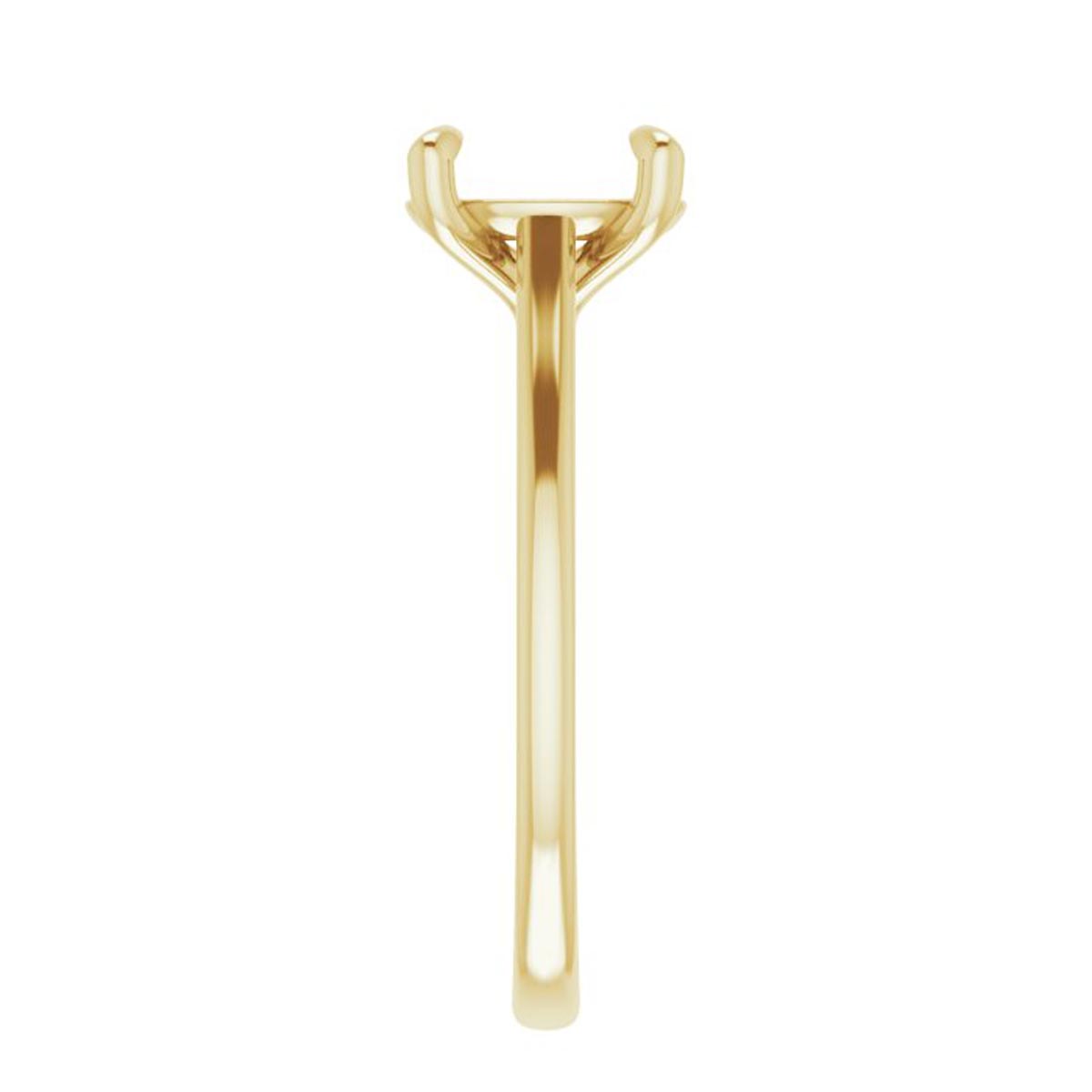 Oval Solitaire Engagement Ring Setting in 14kt Yellow Gold (9x7mm)