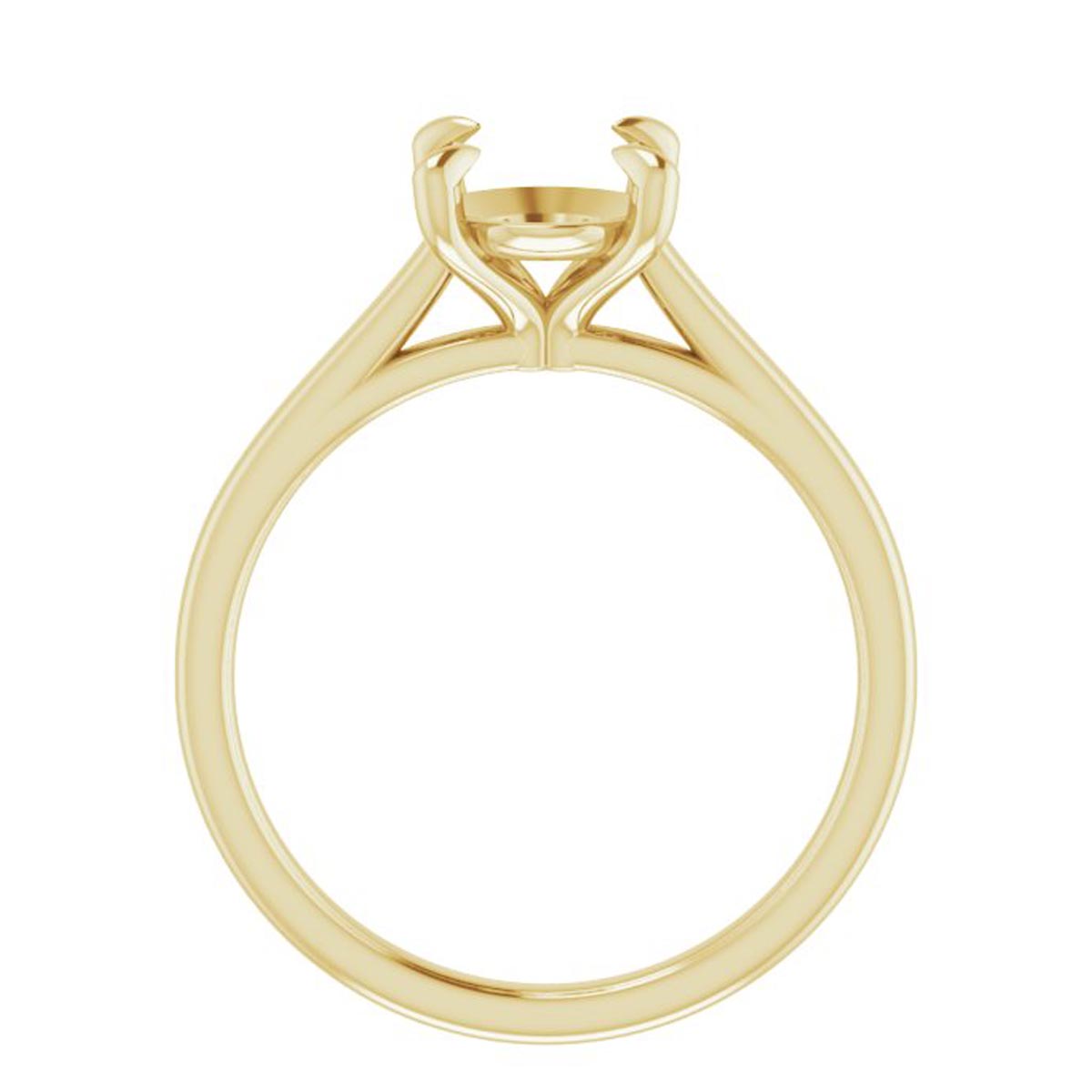 Oval Solitaire Engagement Ring Setting in 14kt Yellow Gold (9x7mm)