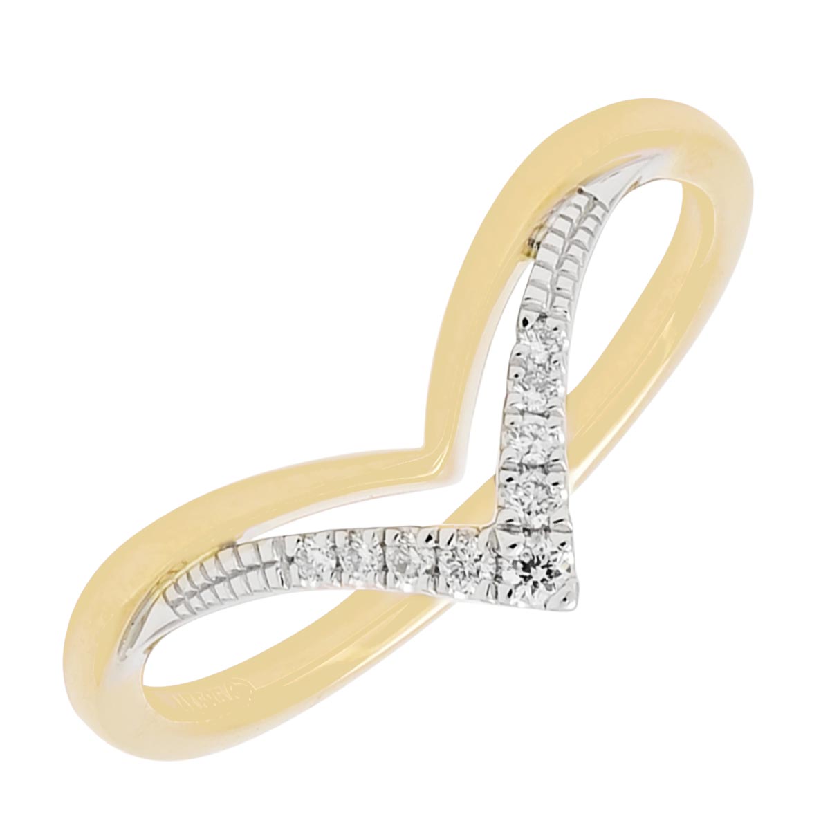 Diamond Contour Band in 14kt Yellow Gold (1/20ct tw)