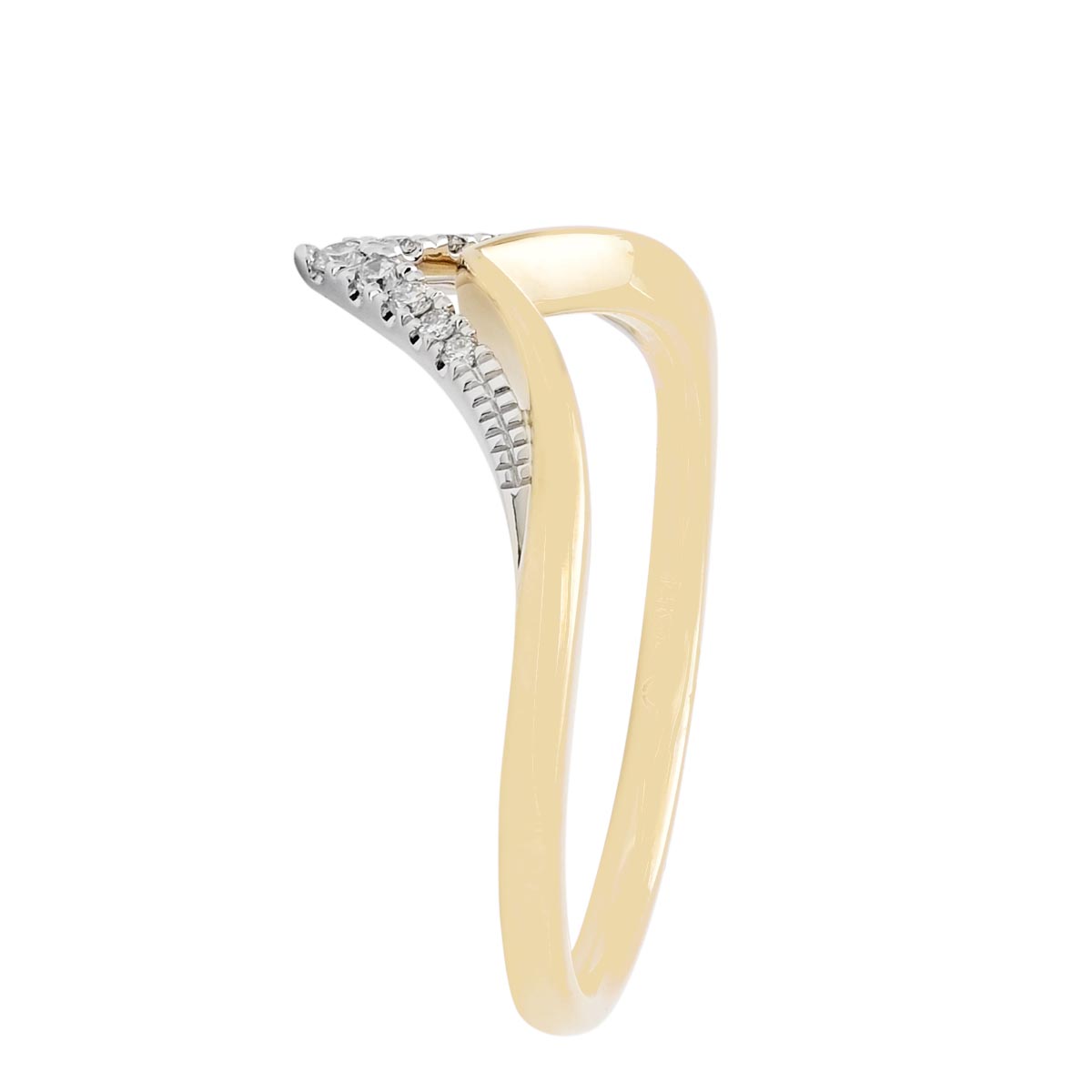 Diamond Contour Band in 14kt Yellow Gold (1/20ct tw)