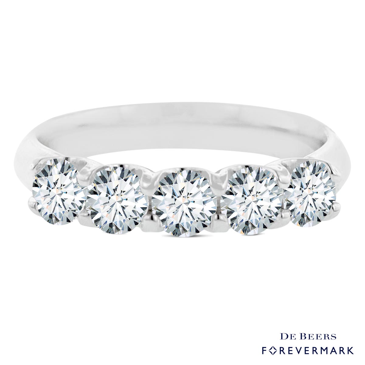 Forevermark Diamond Wedding Band in 18kt White Gold (1ct tw)