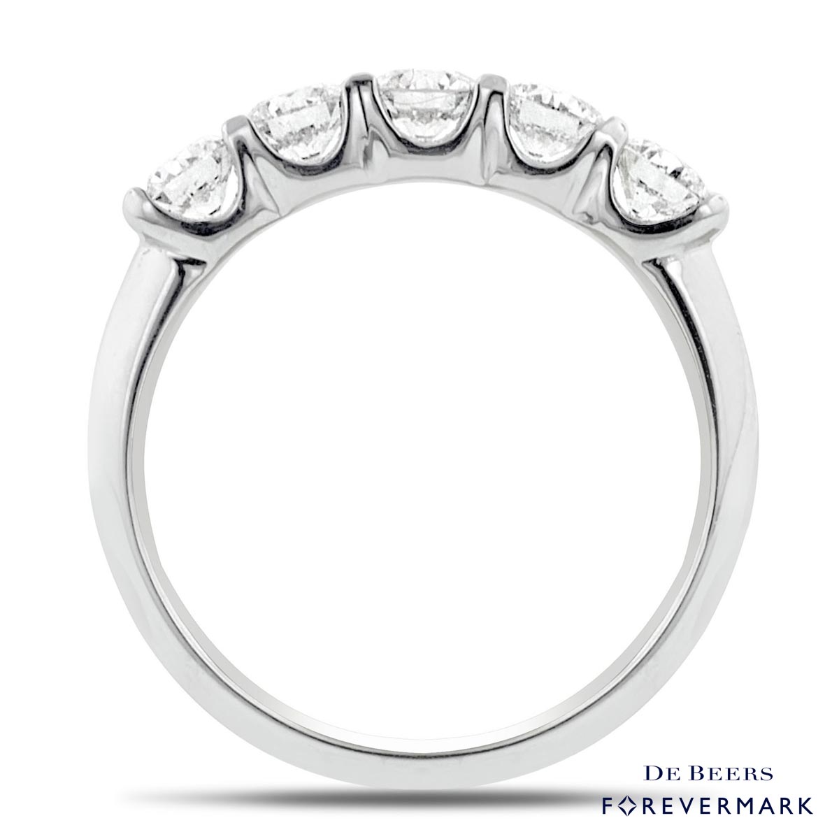 Forevermark Diamond Wedding Band in 18kt White Gold (1ct tw)