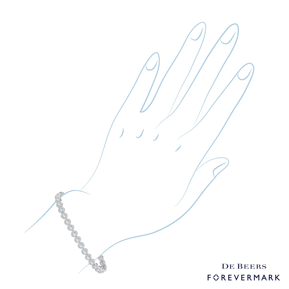 Forevermark Center of My Universe Diamond Halo Bracelet in 18kt White Gold (4 1/2ct tw)