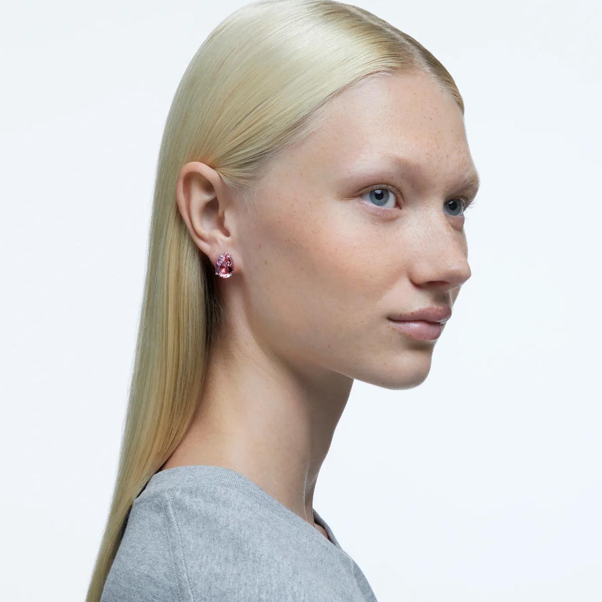 Swarovski Pink Gema Stud Earrings