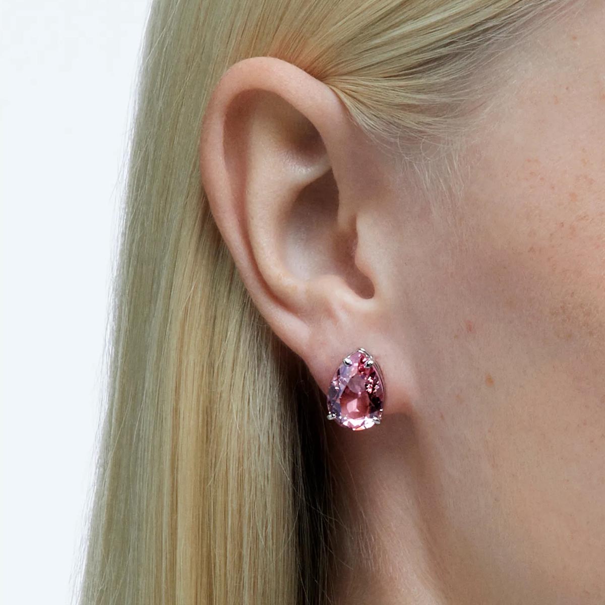 Swarovski Pink Gema Stud Earrings