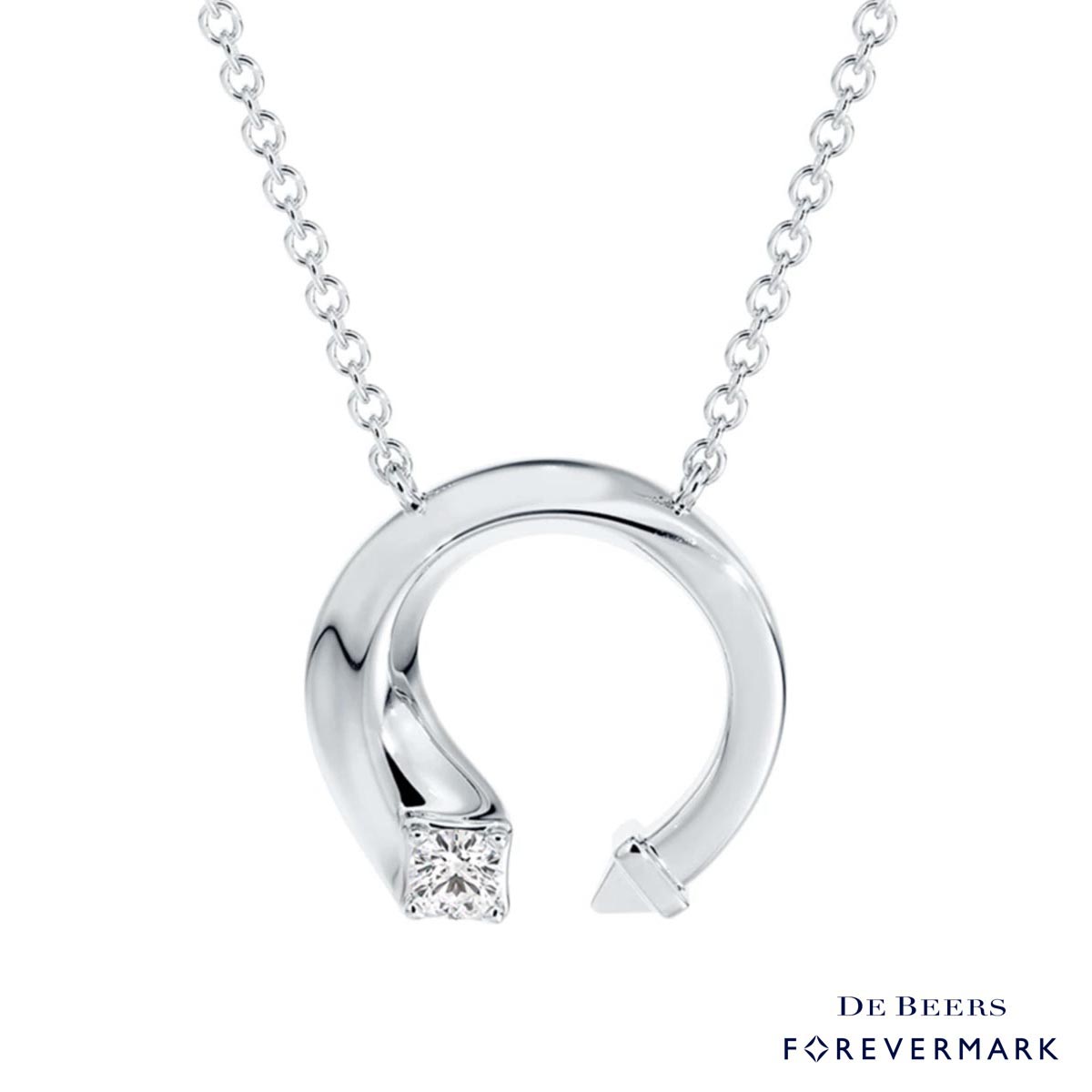 Diamond Avaanti Mini Necklace in 18kt White Gold (1/10ct)