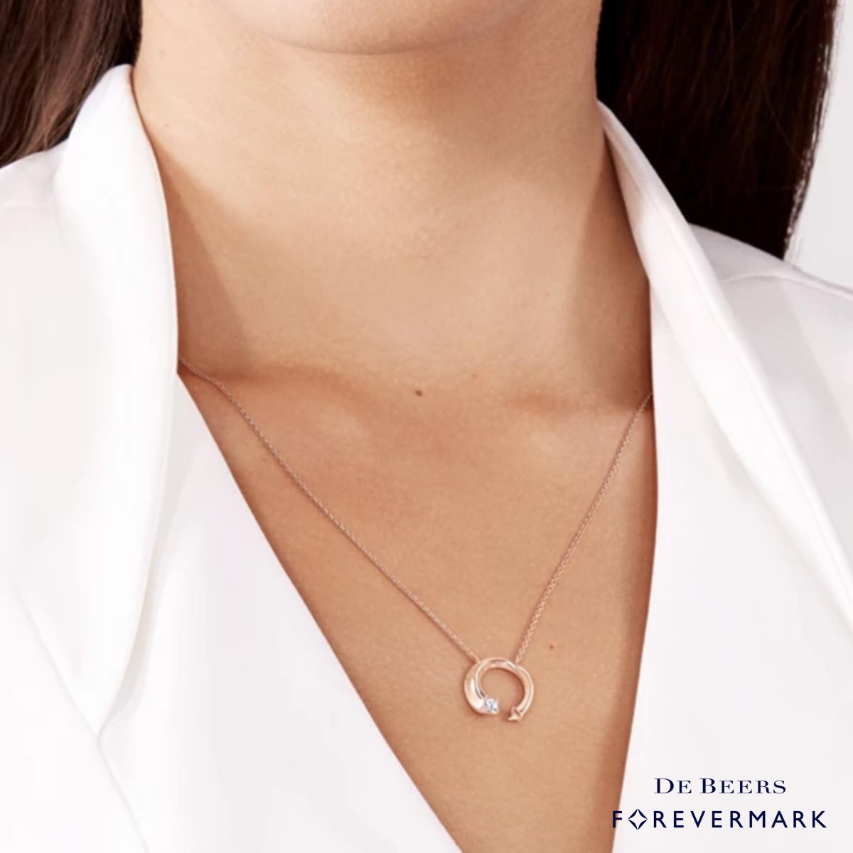 Diamond Avaanti Mini Necklace in 18kt White Gold (1/10ct)
