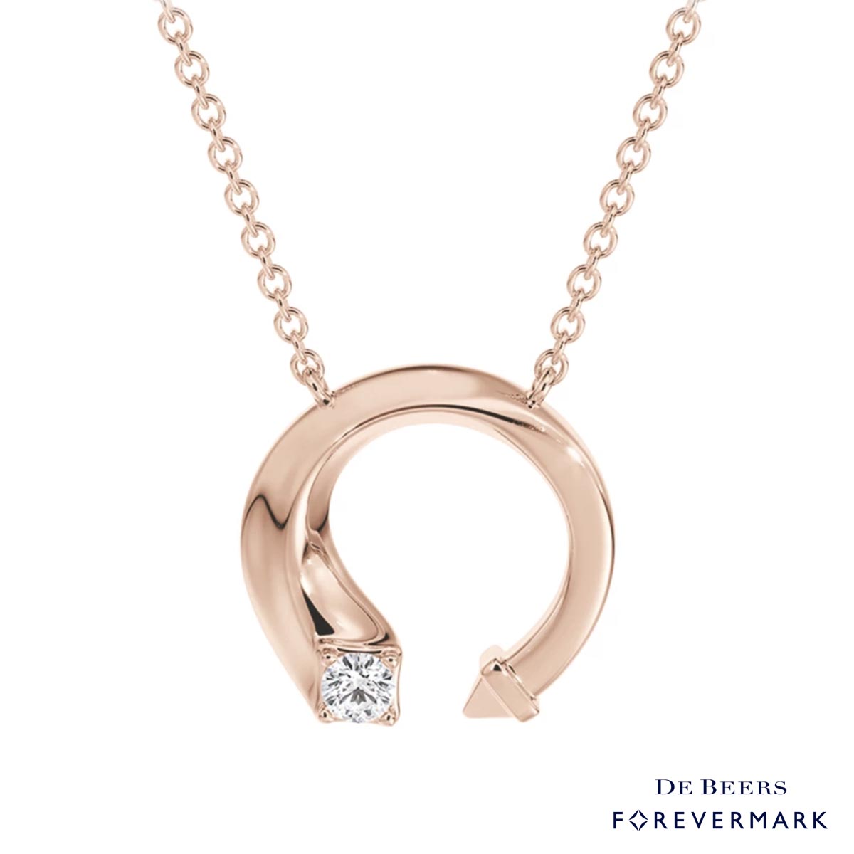 Diamond Avaanti Mini Necklace in 18kt Rose Gold (1/10ct)