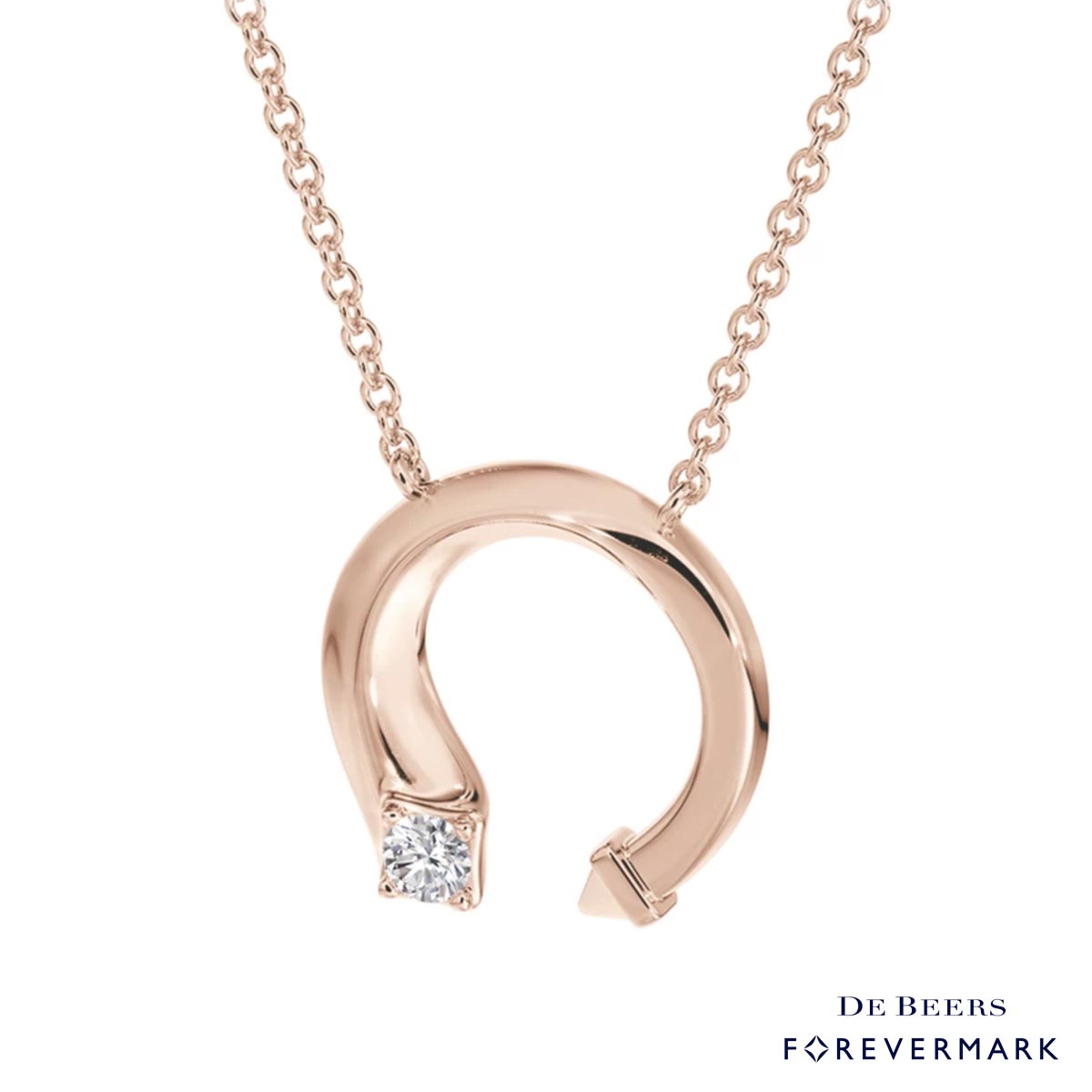 Diamond Avaanti Mini Necklace in 18kt Rose Gold (1/10ct)