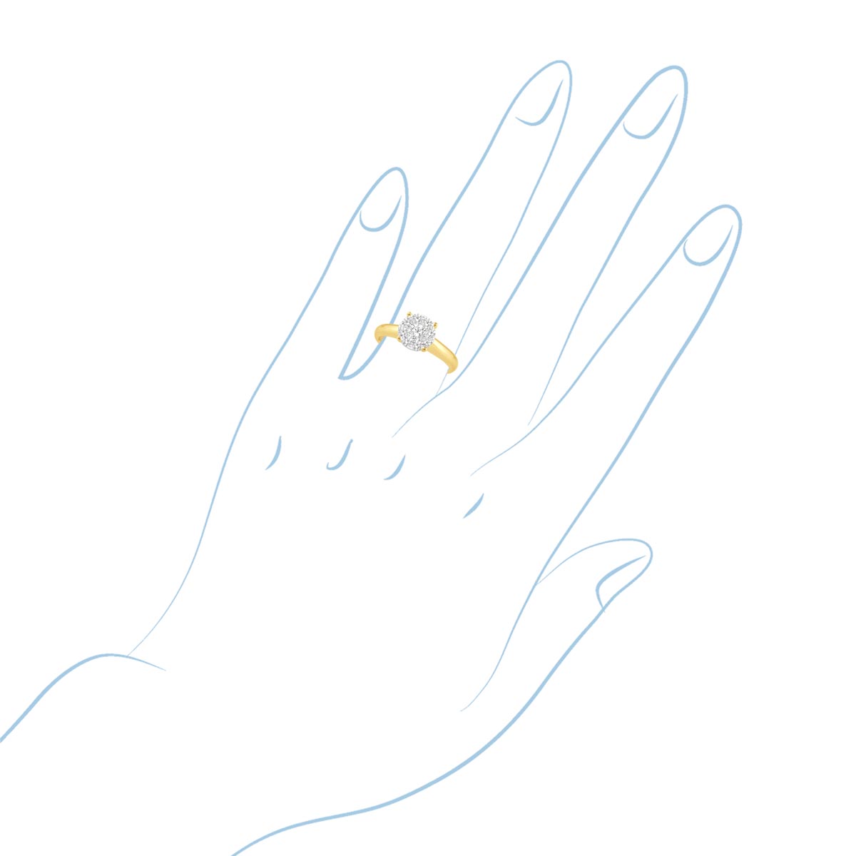 Lovebright Diamond Engagement Ring in 14kt Yellow Gold (1/4ct tw)