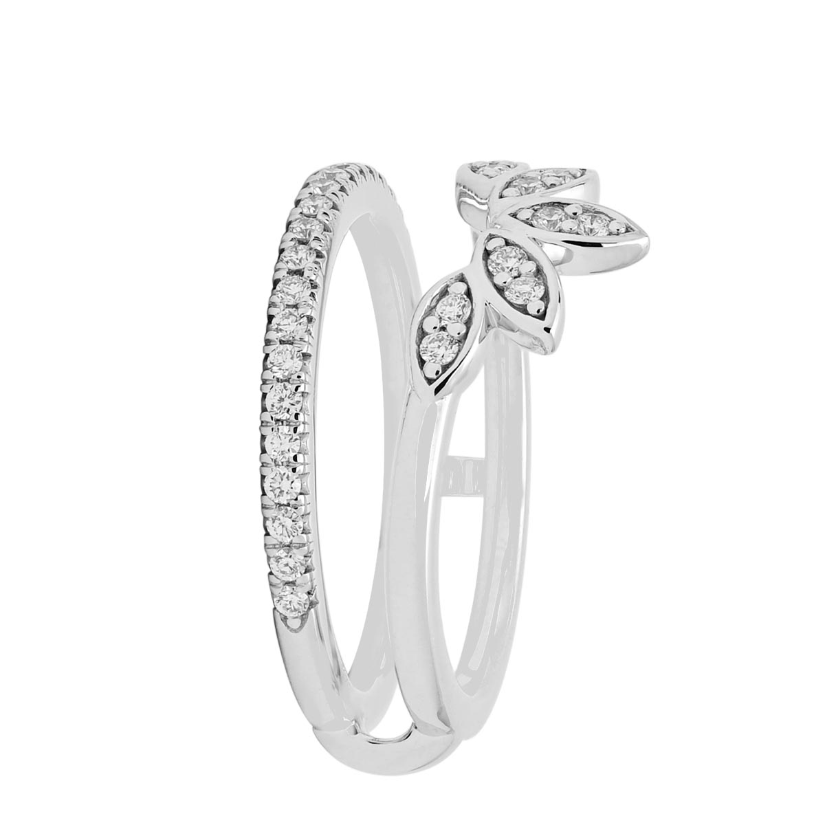 Diamond Wedding Ring Insert with Curved and Straight Band (1/4ct tw)