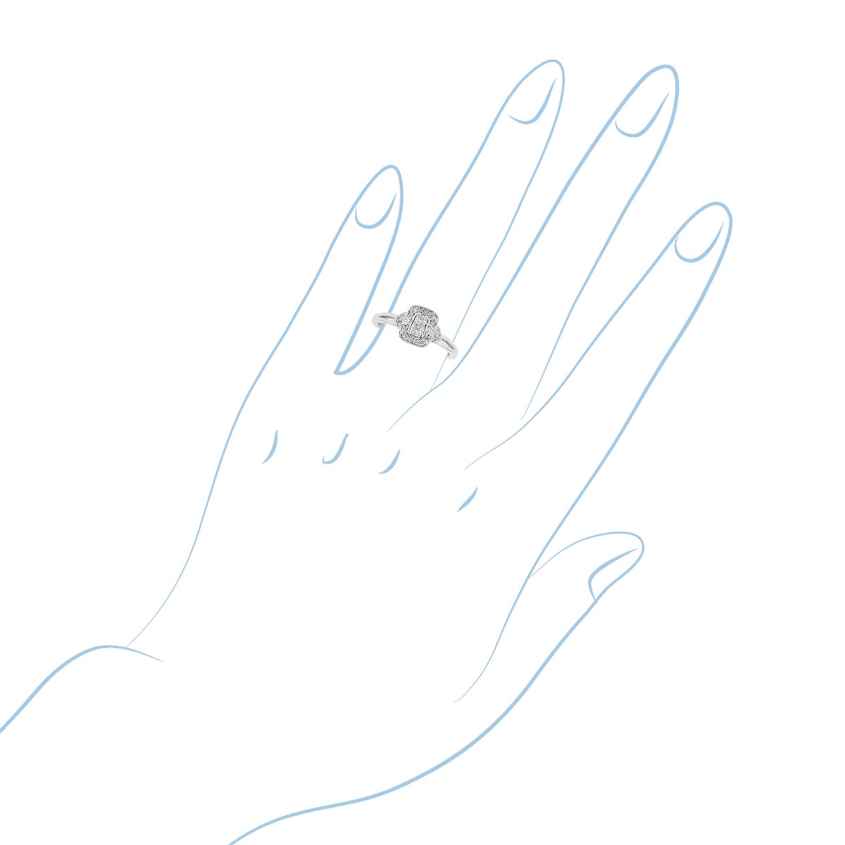 Diamond Promise Ring in 10kt White Gold (1/5ct tw)