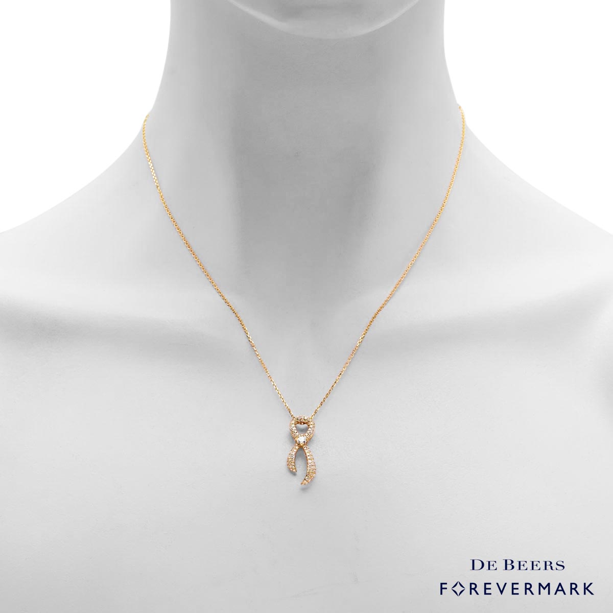 Forevermark Diamond Hope Ribbon Necklace in 18kt Yellow Gold (5/8ct tw)