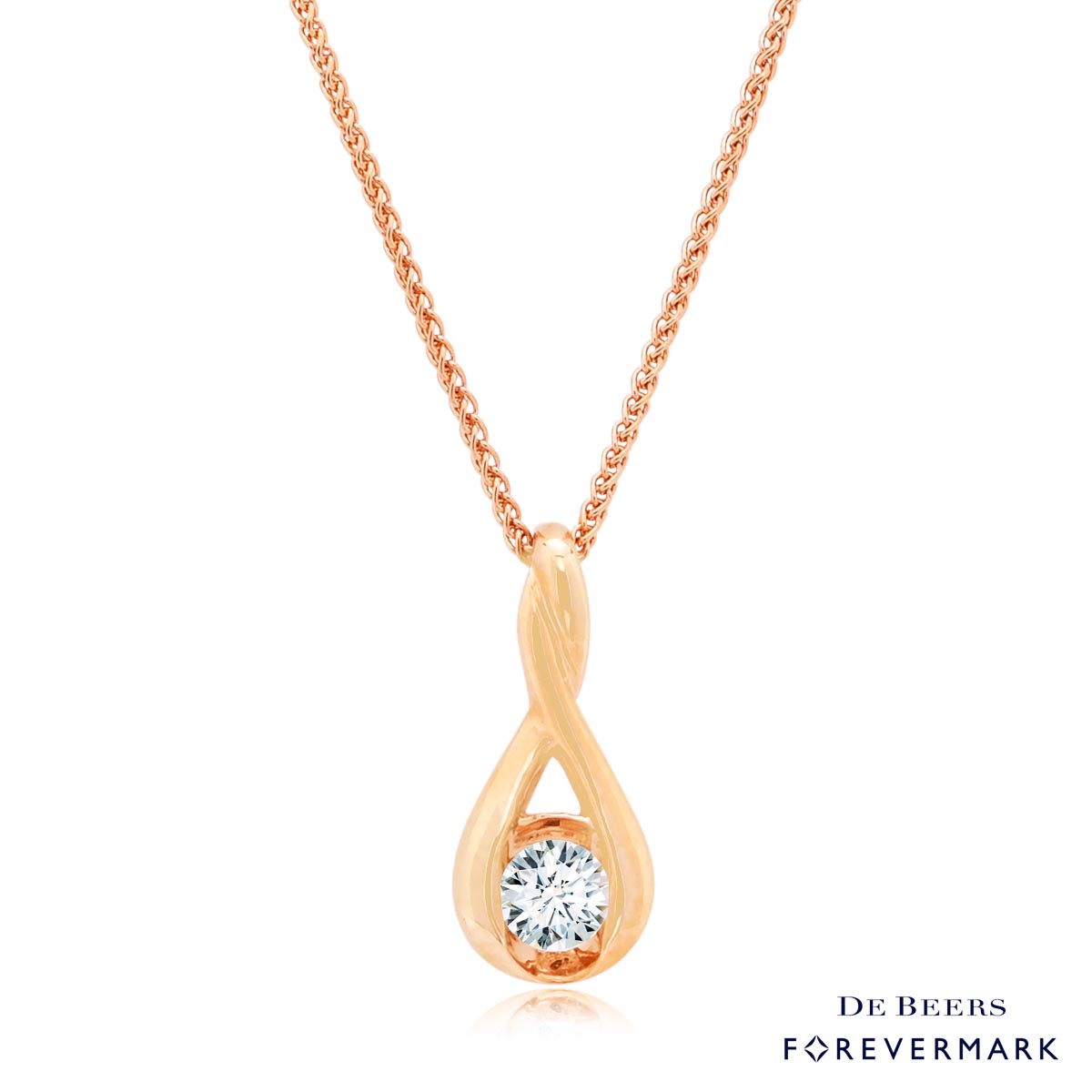 Forevermark Diamond Necklace in 18kt Rose Gold (1/7ct)