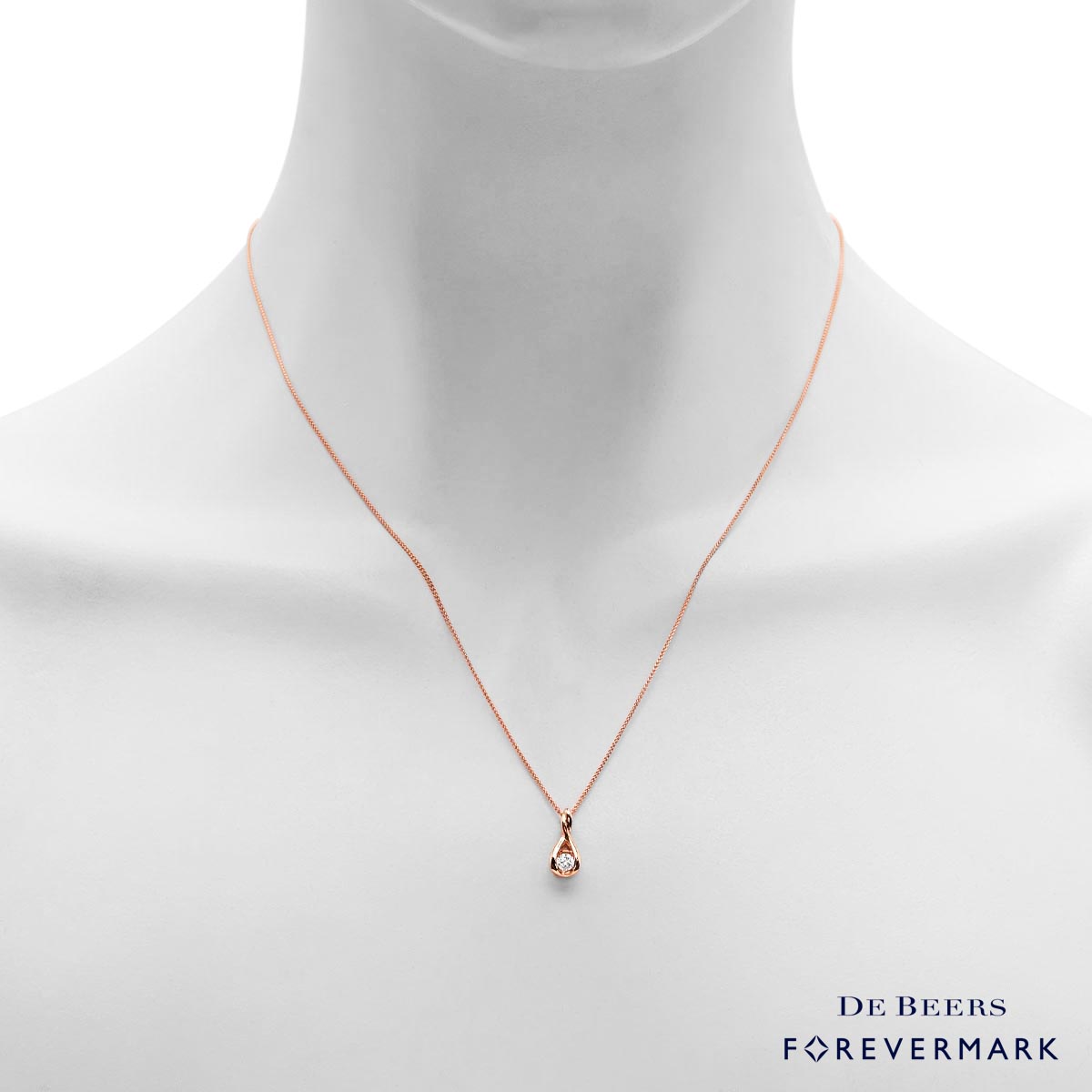 Forevermark Diamond Necklace in 18kt Rose Gold (1/7ct)