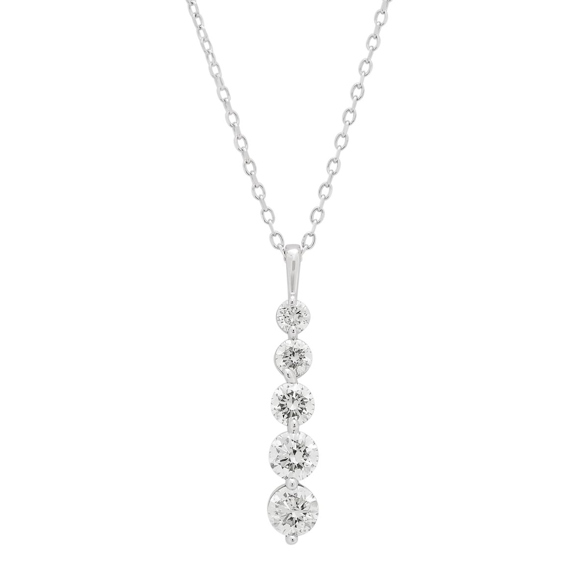 Diamond Journey Necklace in 14kt White Gold (1/2ct tw)
