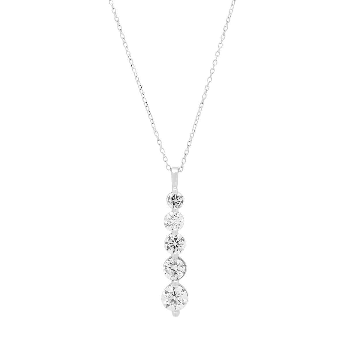 Diamond Journey Necklace in 14kt White Gold (1 1/2ct tw)
