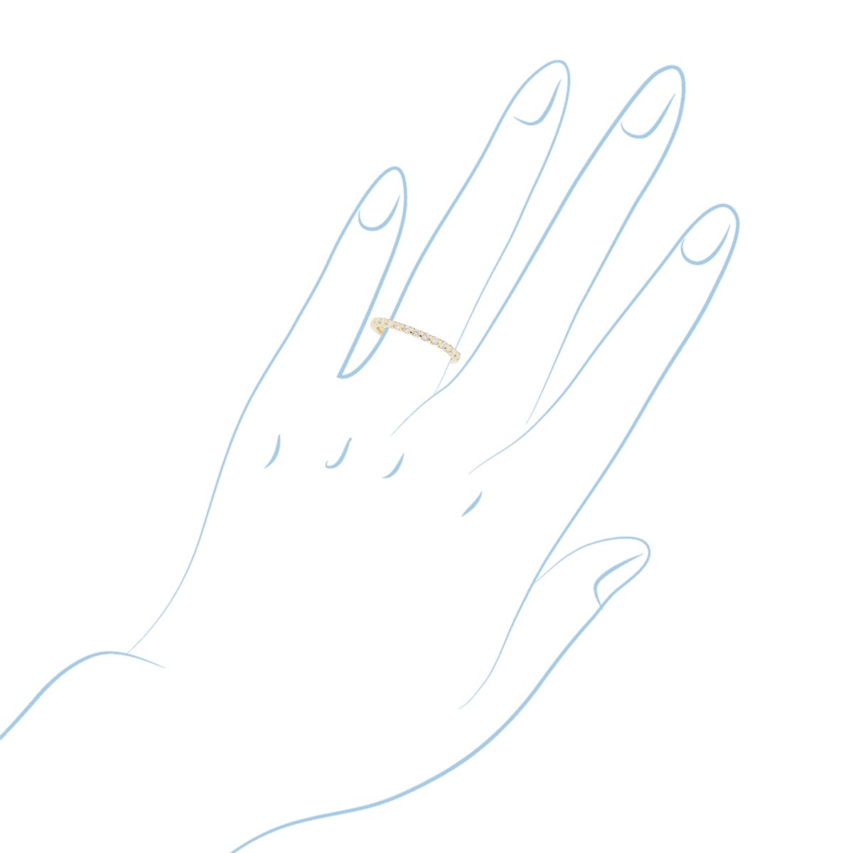 Diamond Wedding Band in 14kt Yellow Gold (1/5ct tw)