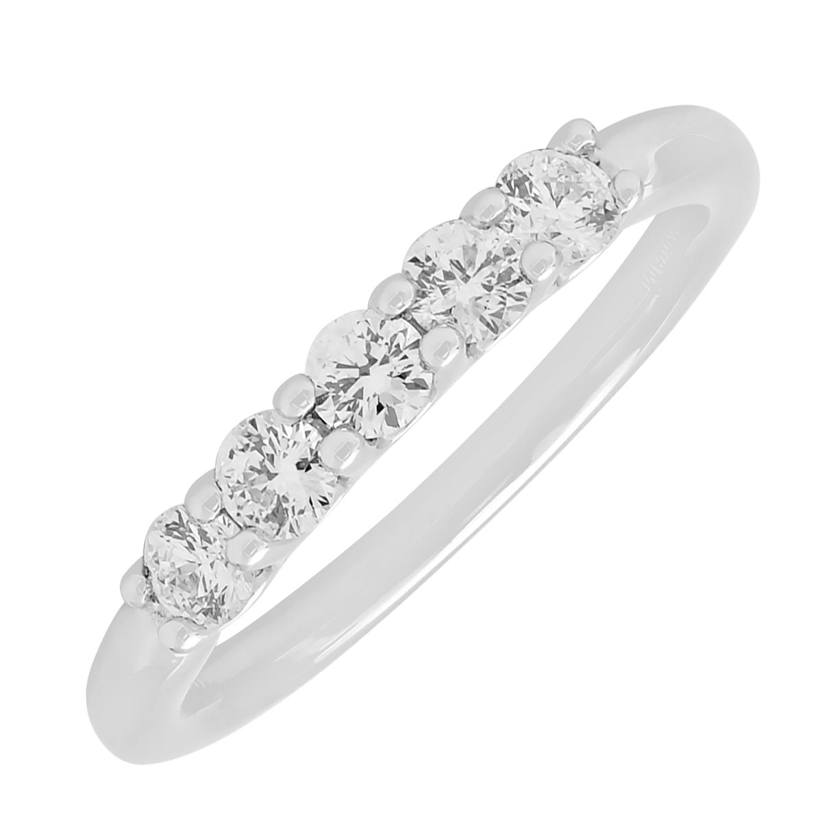 Northern Star Five Diamond Band in 14kt White Gold (1/2ct tw)
