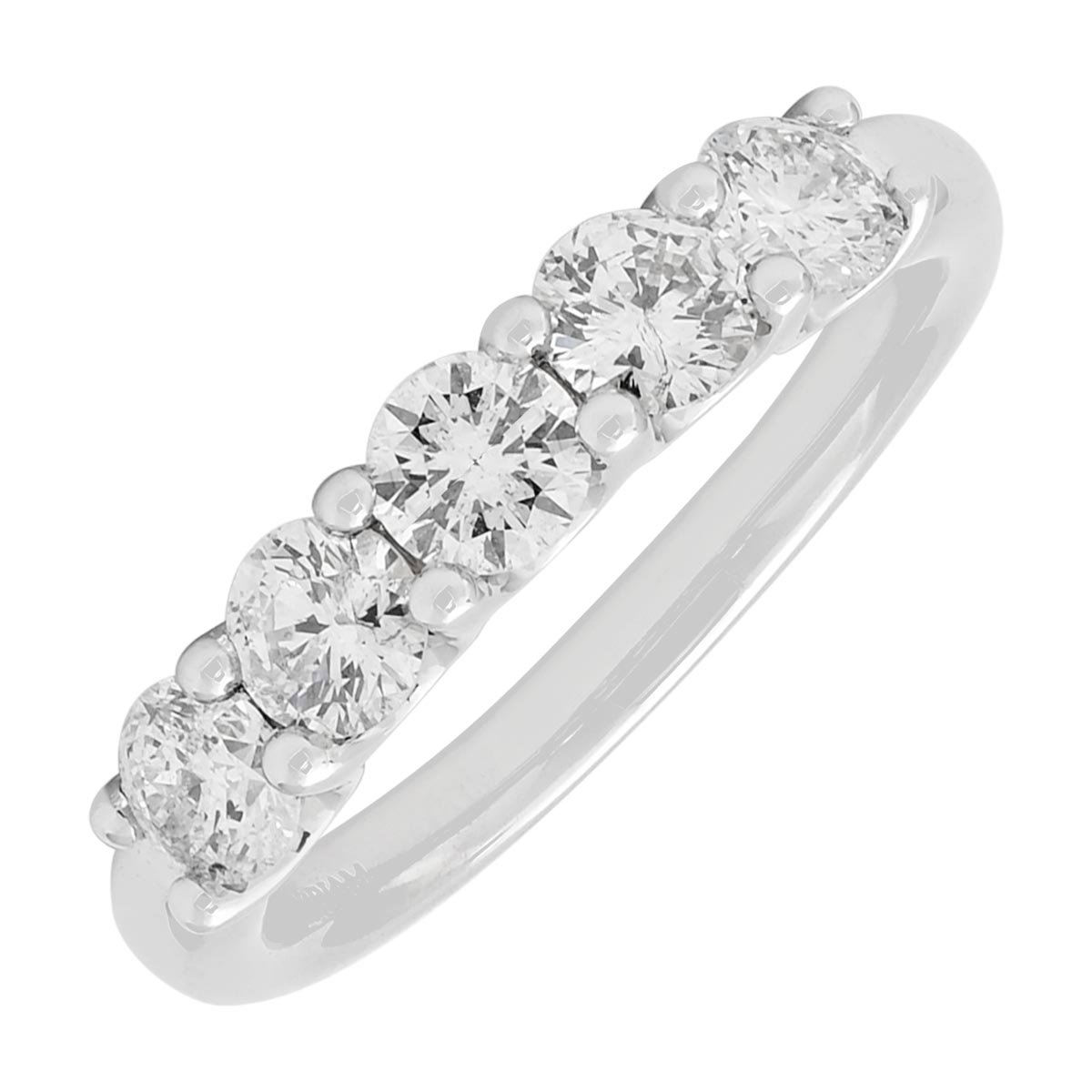 Northern Star Five Diamond Band in 14kt White Gold (1ct tw)