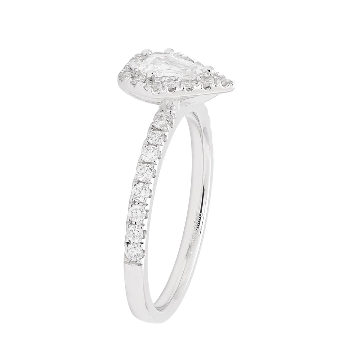 Diamond Shield Halo Engagement Ring in 14kt White Gold (5/8ct tw)