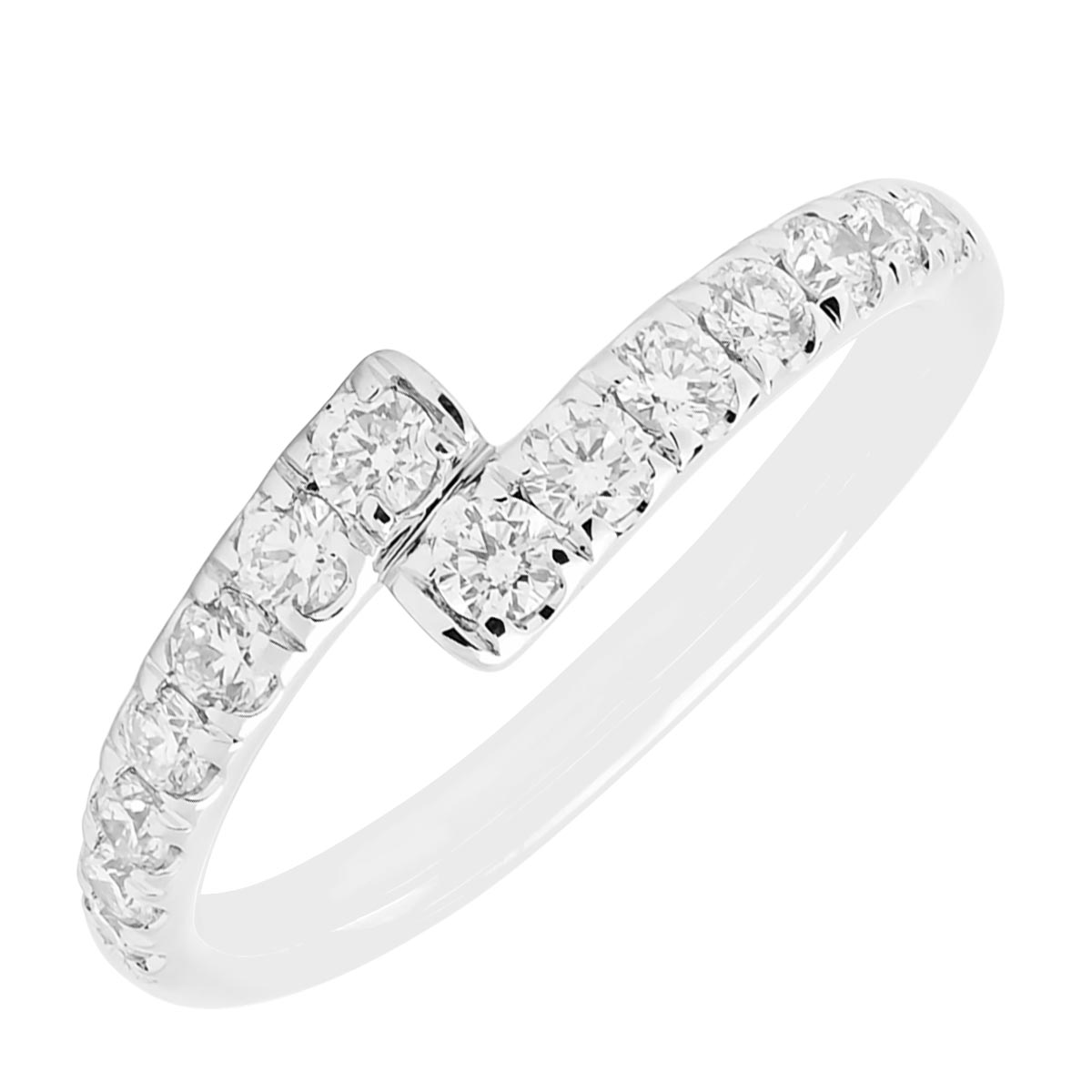 Diamond Bypass Fashion Ring in 14kt White Gold (1/2ct tw)