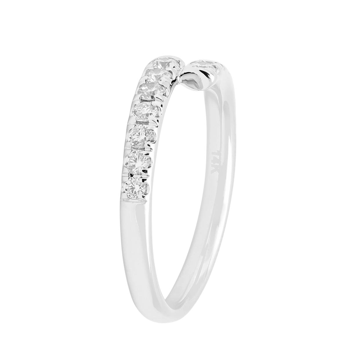 Diamond Bypass Fashion Ring in 14kt White Gold (1/2ct tw)