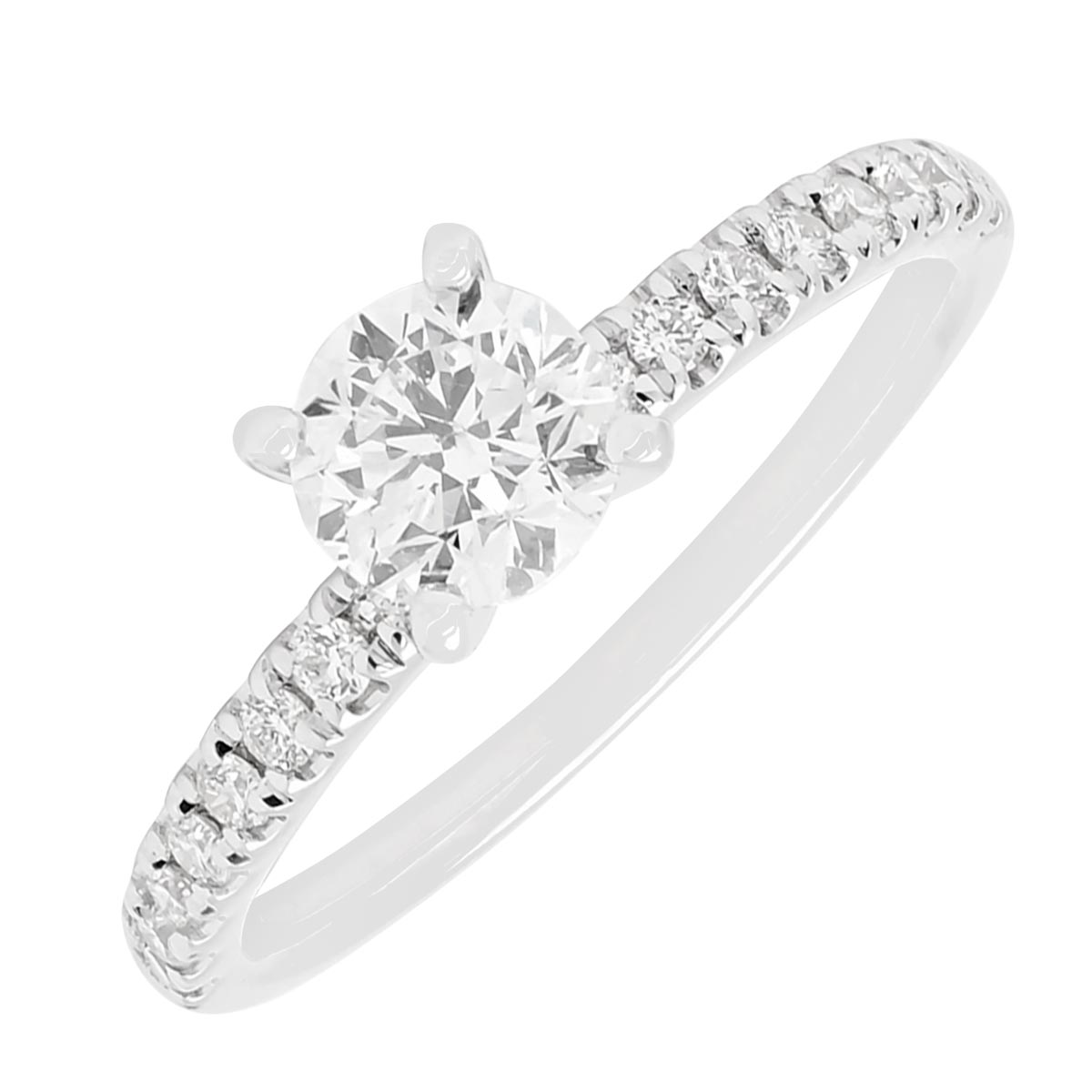 Diamond Engagement Ring in 14kt White Gold (1c tw)