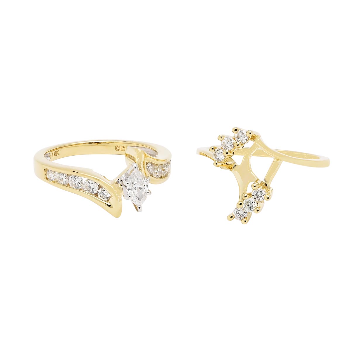 Marquise Diamond Bridal Set in 14kt Yellow Gold (1ct tw)