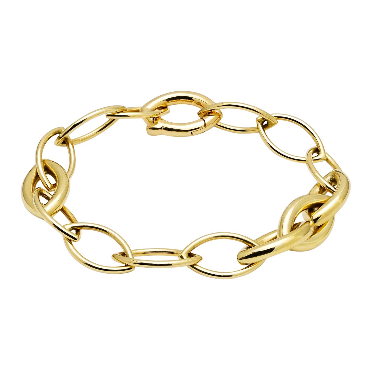 Marquise Link Bracelet in 14kt Yellow Gold