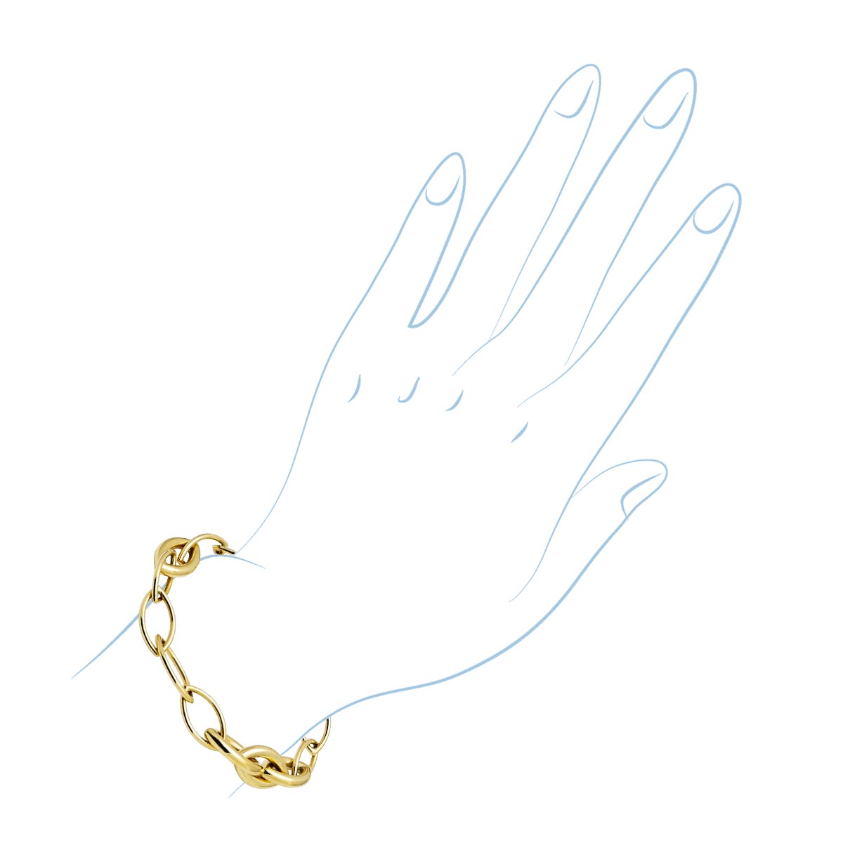 Marquise Link Bracelet in 14kt Yellow Gold