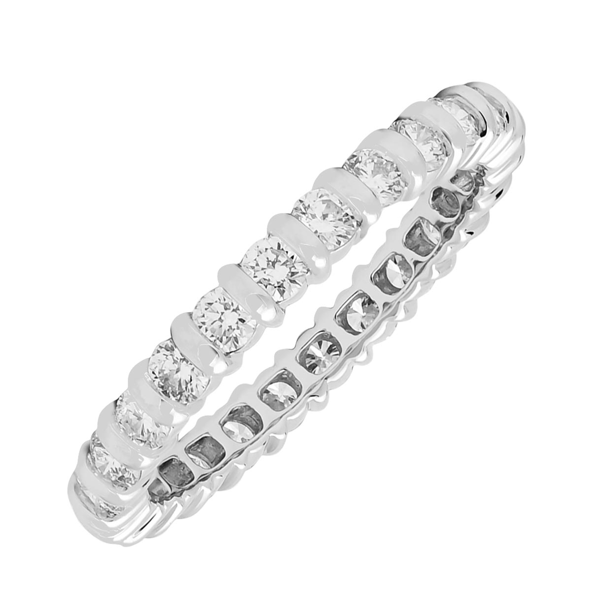 Diamond Bar Set Eternity Band in Platinum (1 1/3ct tw)