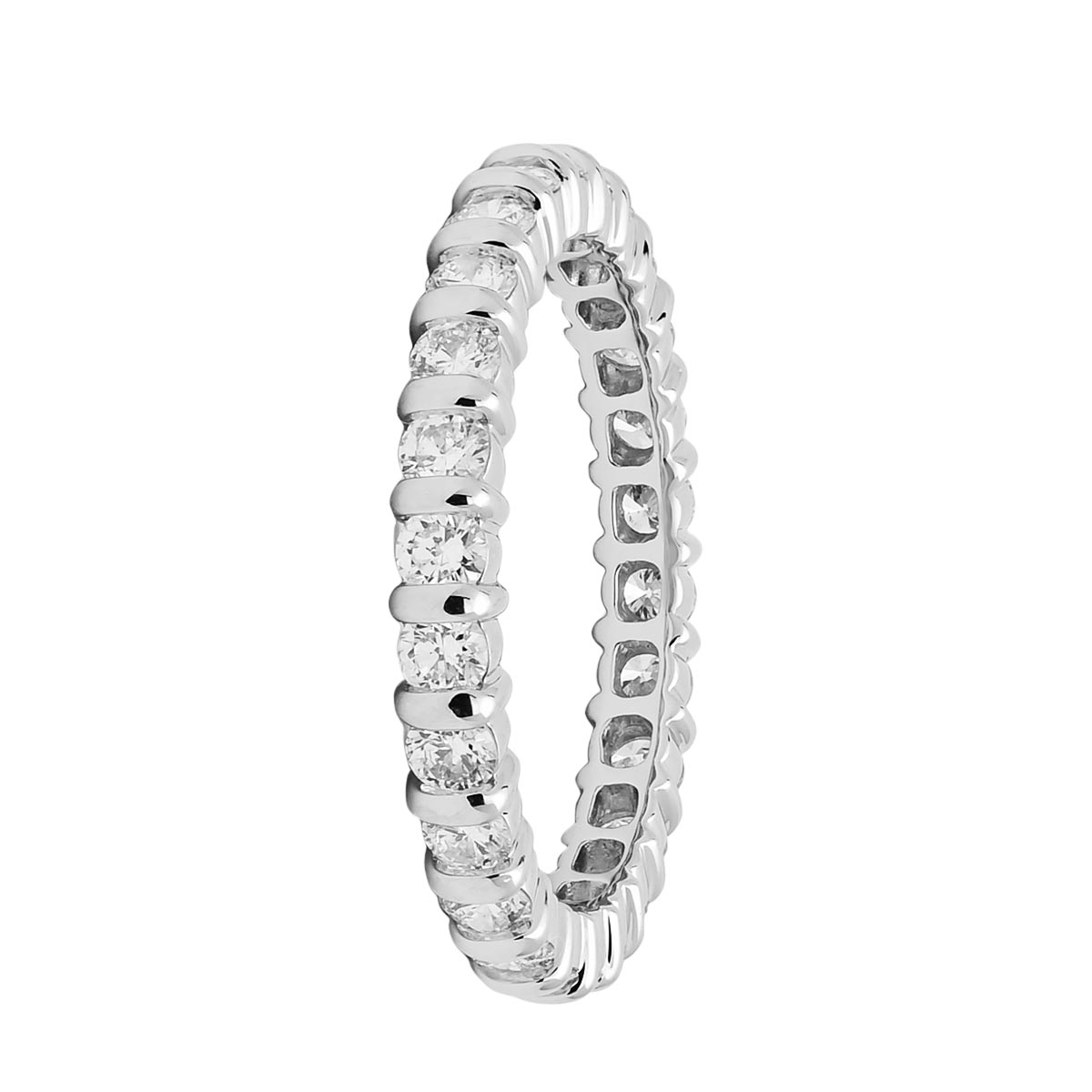 Diamond Bar Set Eternity Band in Platinum (1 1/3ct tw)