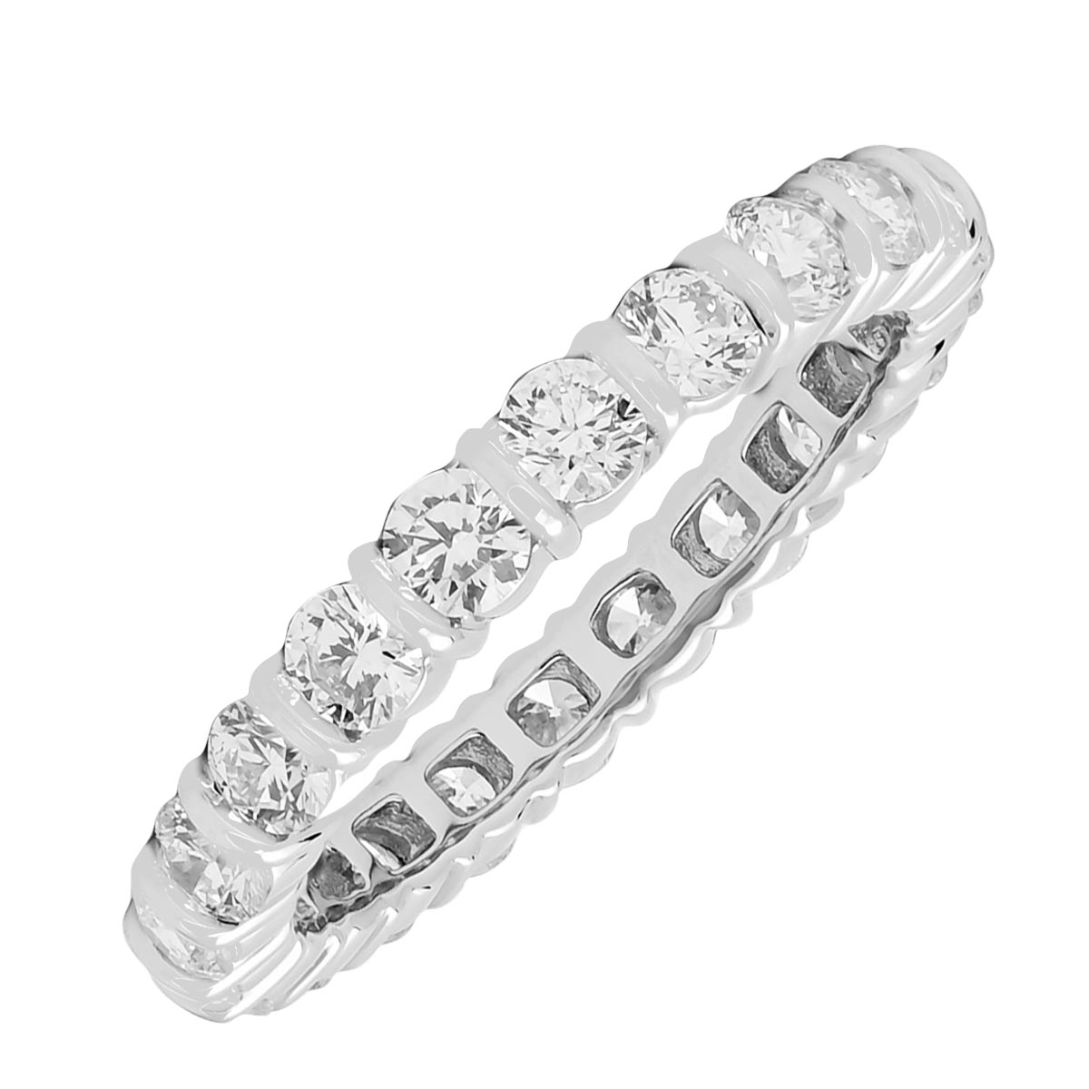 Diamond Bar Set Eternity Band in Platinum (1 7/8ct tw)