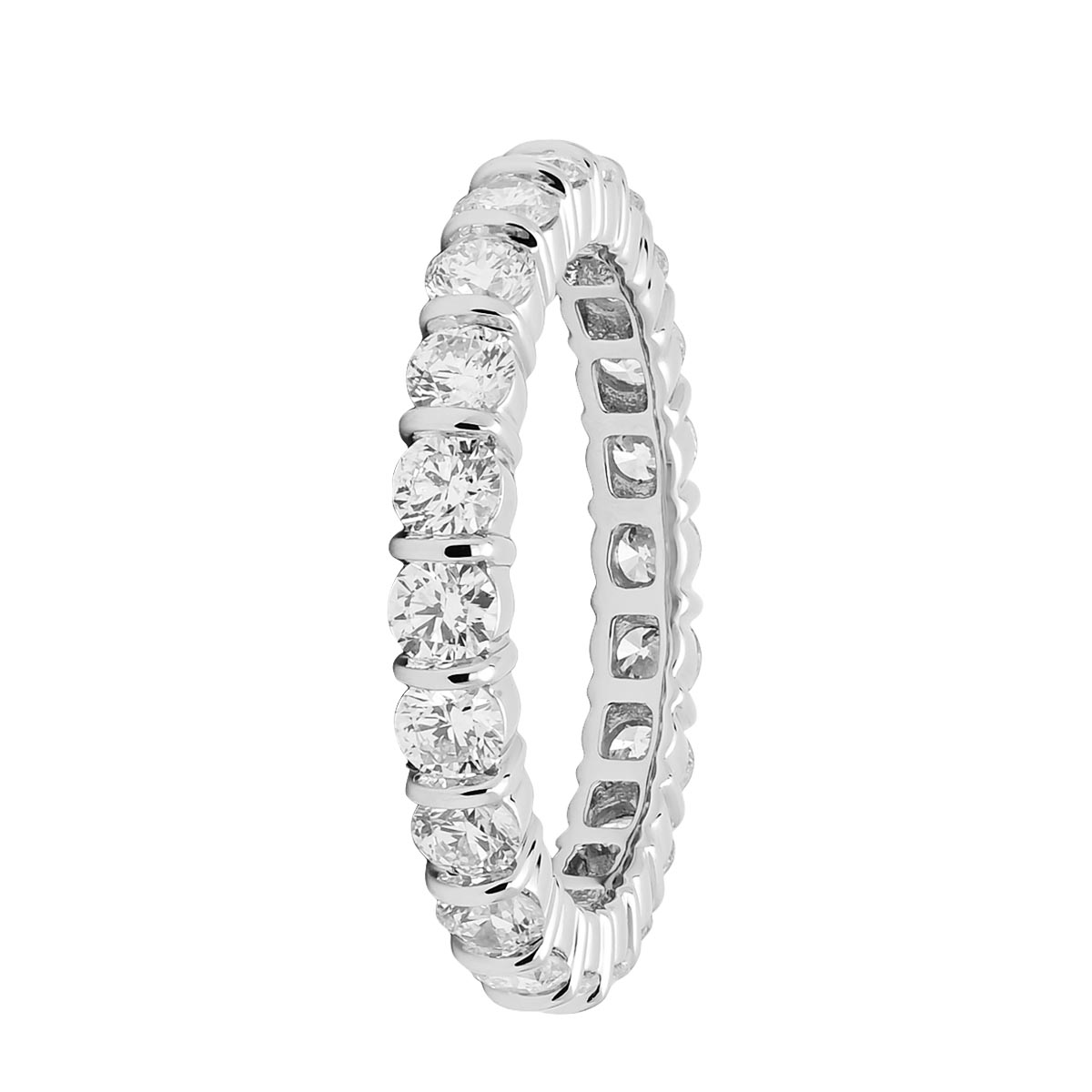 Diamond Bar Set Eternity Band in Platinum (1 7/8ct tw)