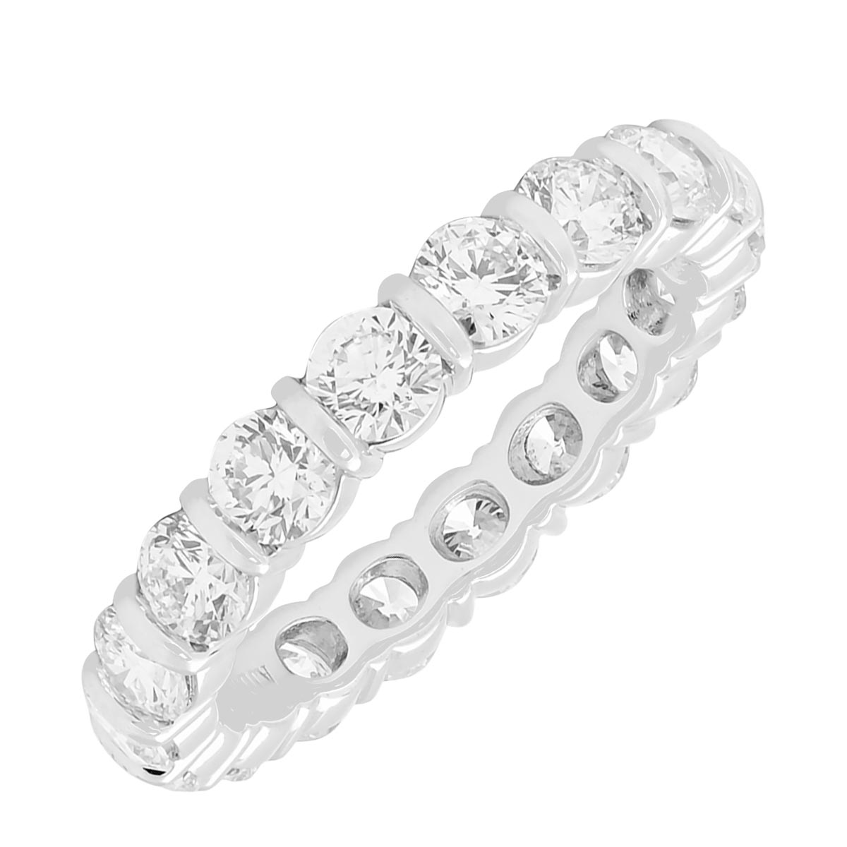 Diamond Bar Set Eternity Band in Platinum (2 3/4ct tw)