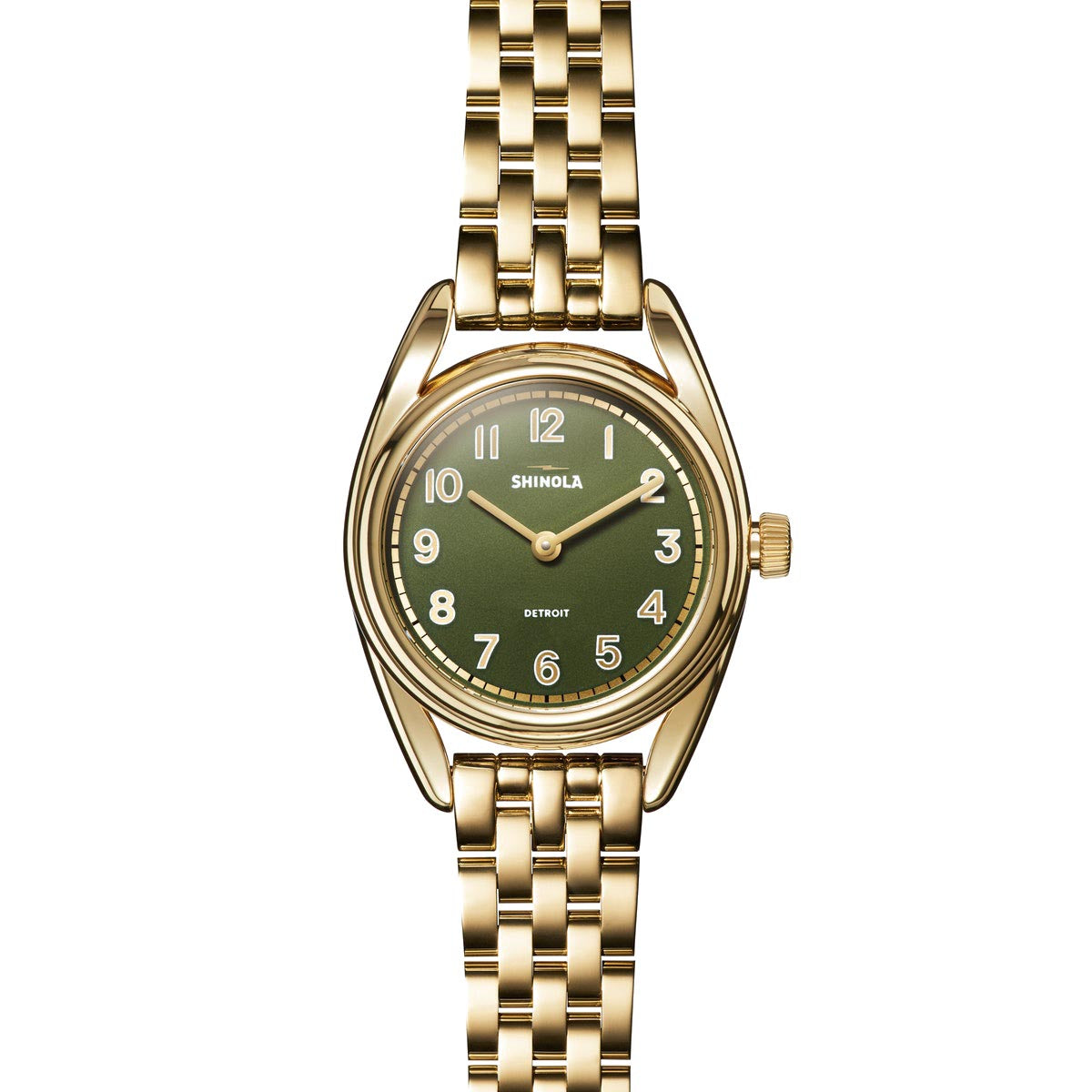 Shinola Derby Womens Watch with Green Dial and Yellow Bracelet (quartz movement)