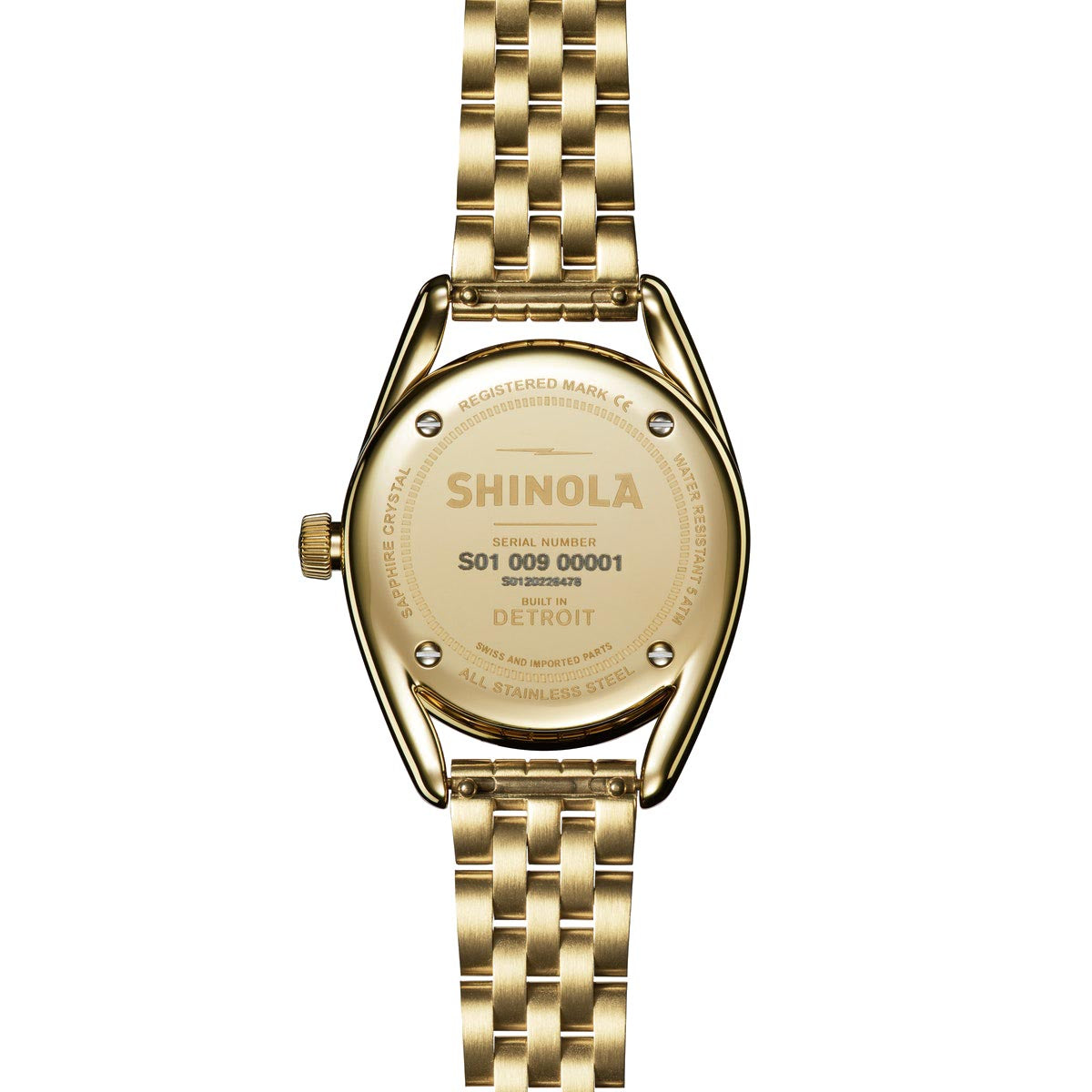 Shinola Derby Womens Watch with Green Dial and Yellow Bracelet (quartz movement)
